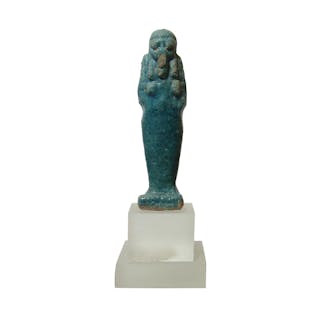 An Egyptian faience blue glazed ushabti