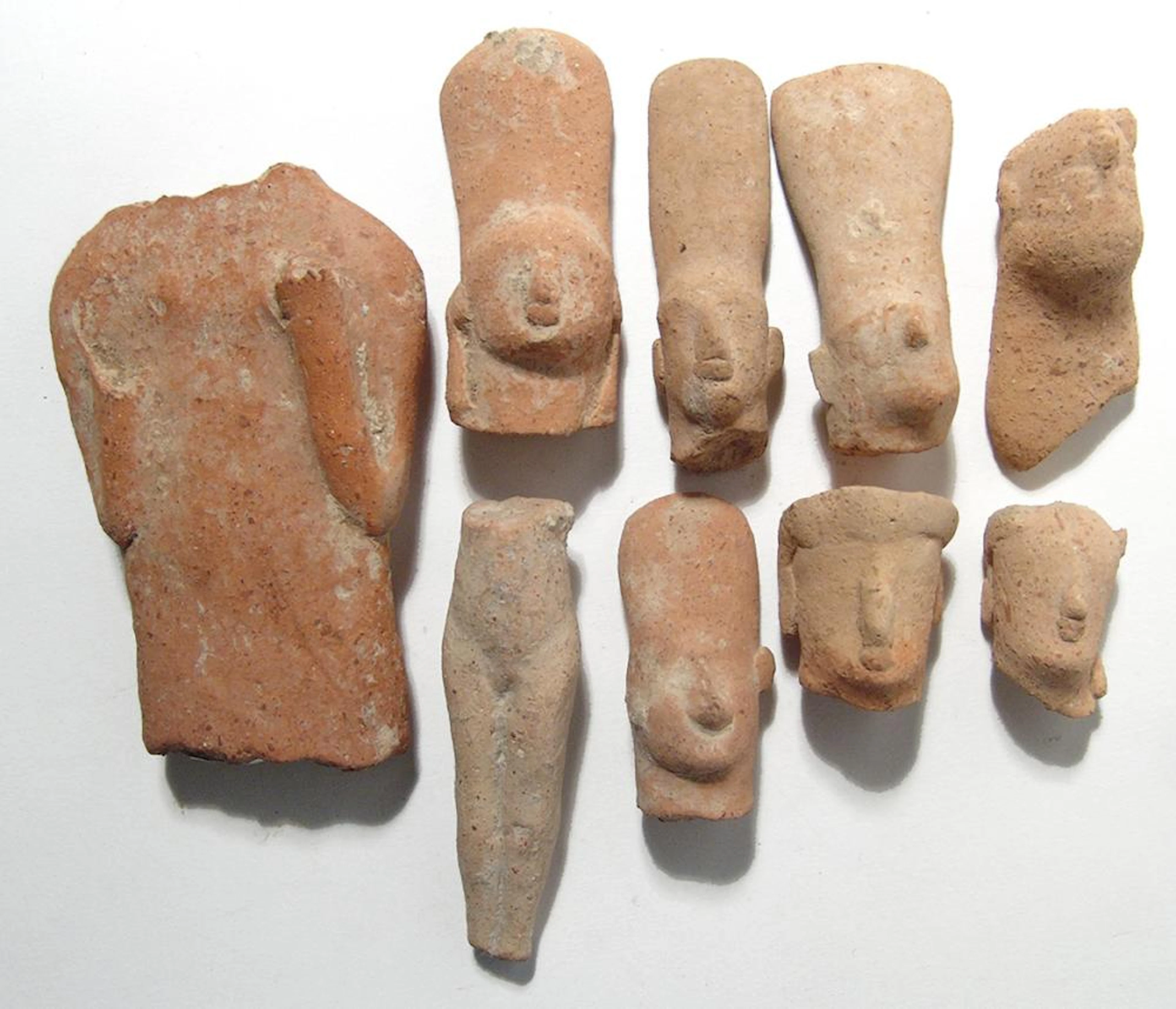 Group of 7 Cypriot terracotta parts from votive figures
