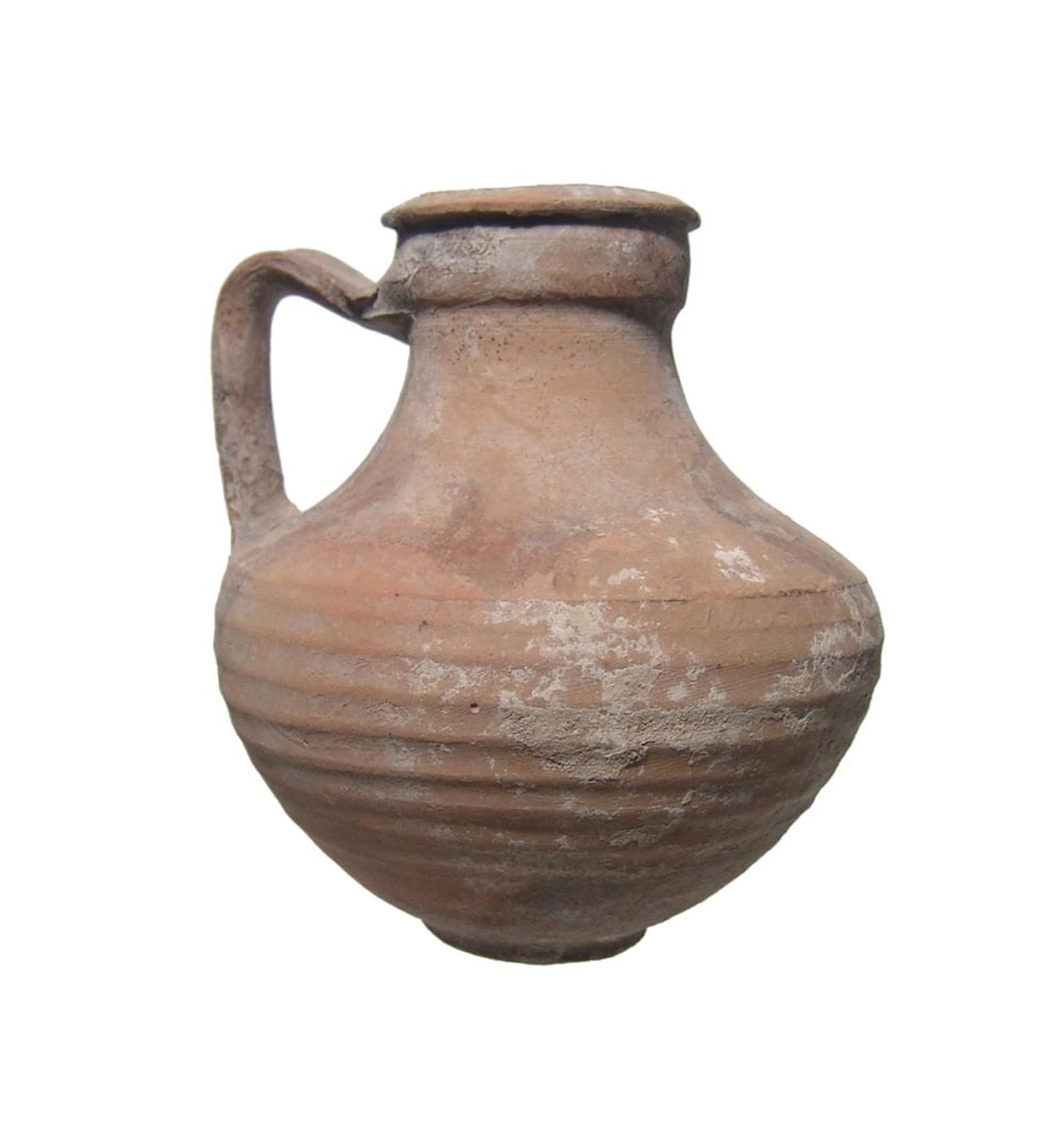 A nice Roman ceramic jug with ridged body