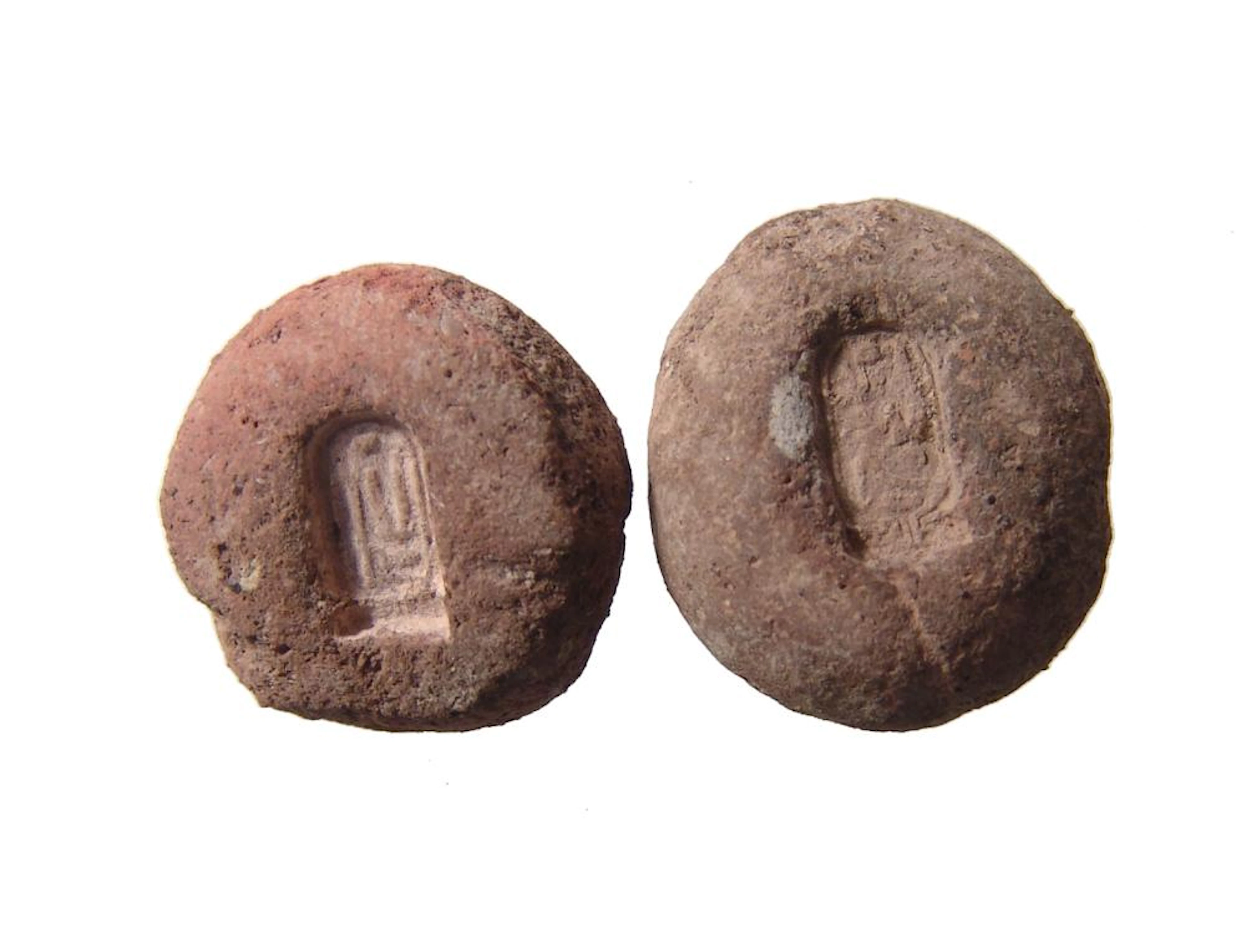 Pair of Egyptian bezel molds with Ramses II cartouche