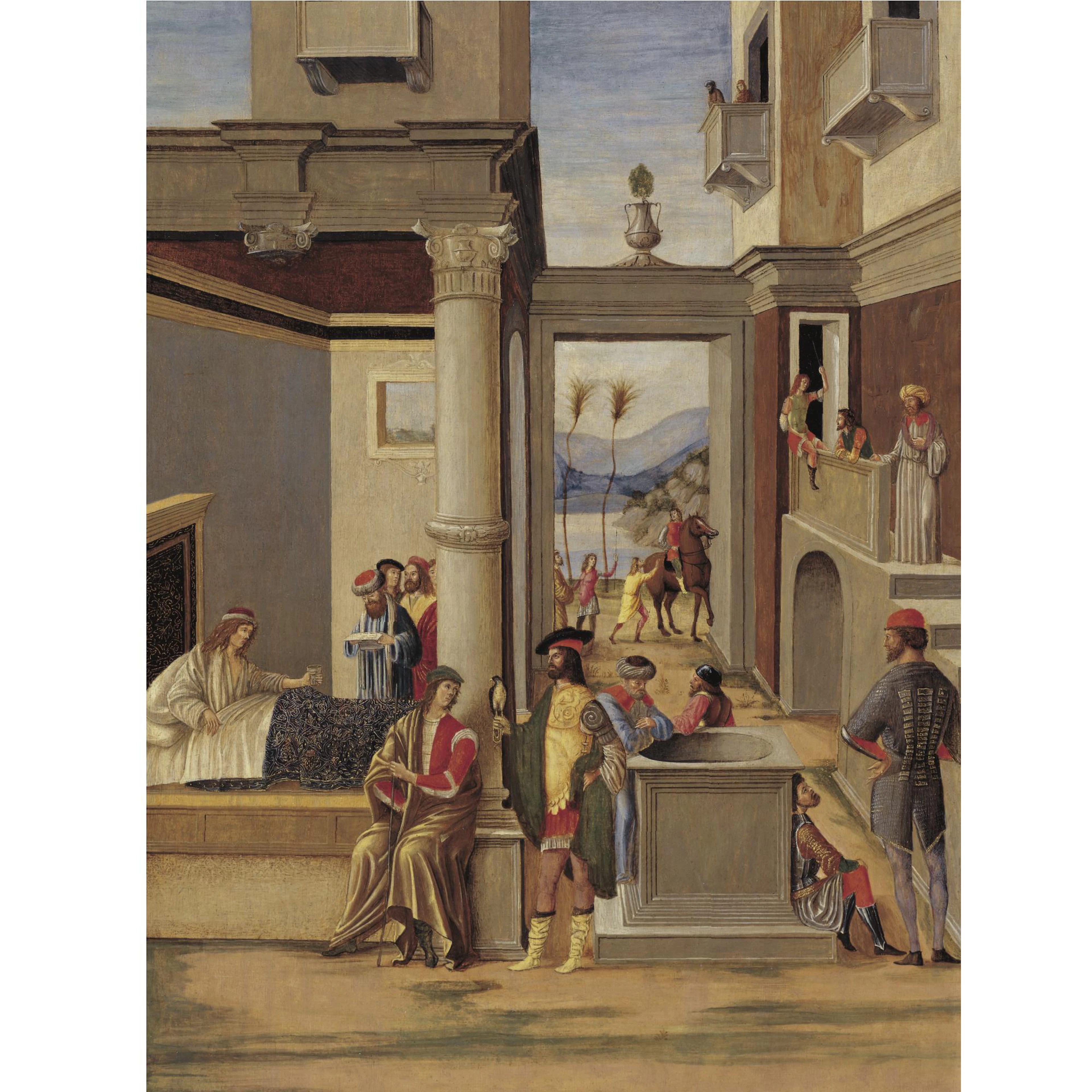 Four Episodes from the Life of Alexander the Great: Alexander taming his horse, Bucephalus; Alexander and Aristotle; Alexander Apprising Soldiers of the Victories of his Father