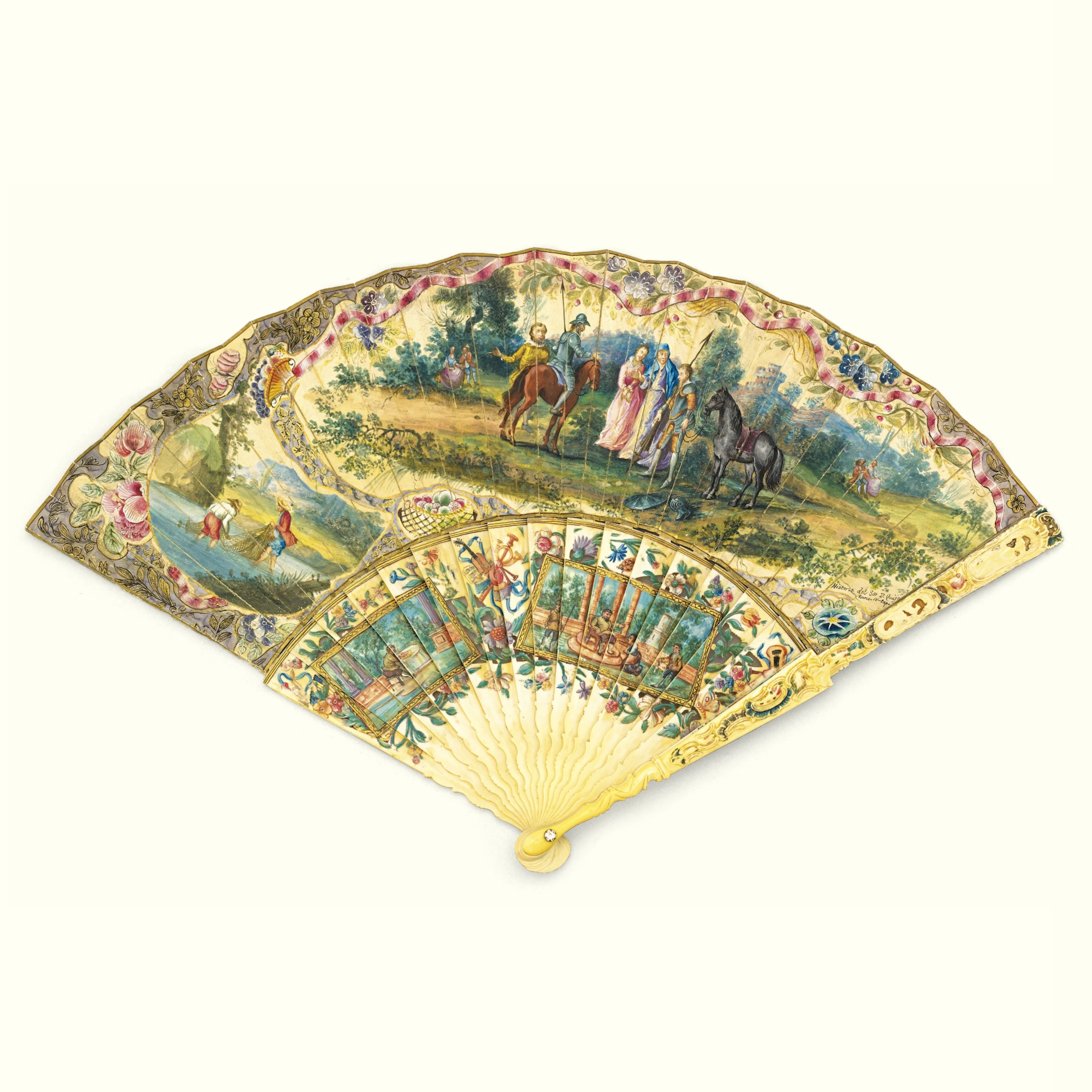 four Continental fans, late 18th-19th century