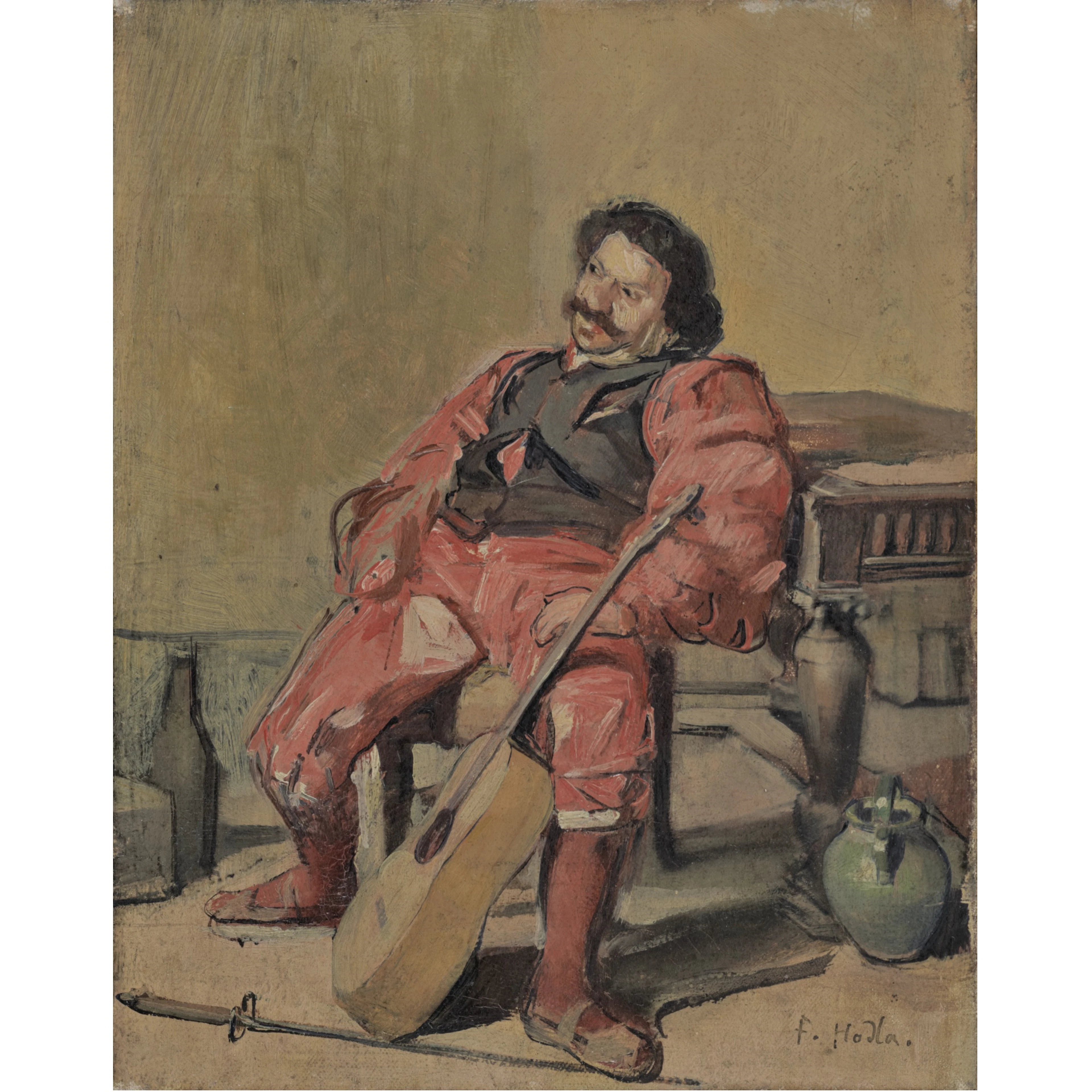 SITZENDER MANN MIT GITARRESITTING MAN WITH GUITAR