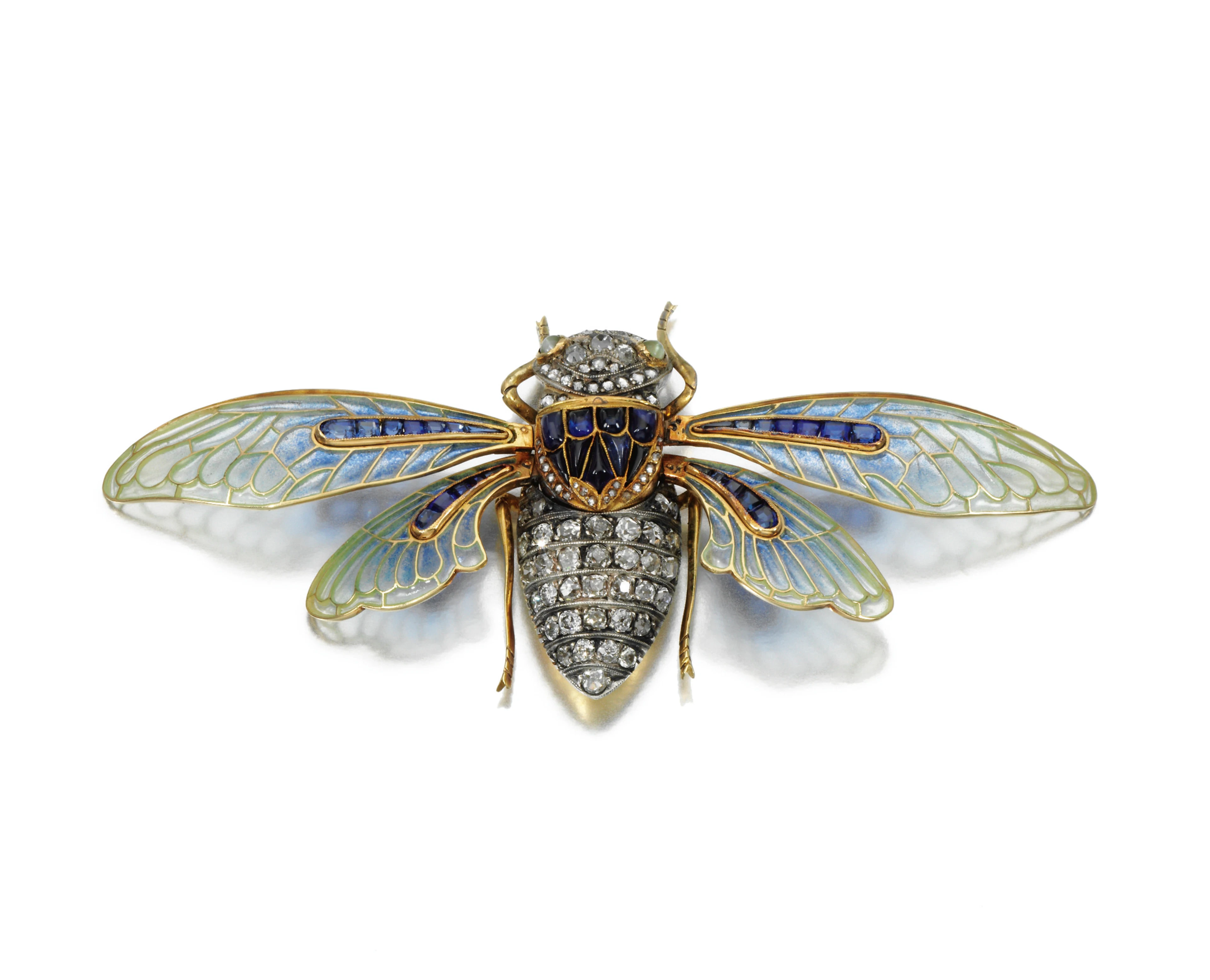 GOLD, ENAMEL, GEM-SET AND DIAMOND BROOCH, BOUCHERON