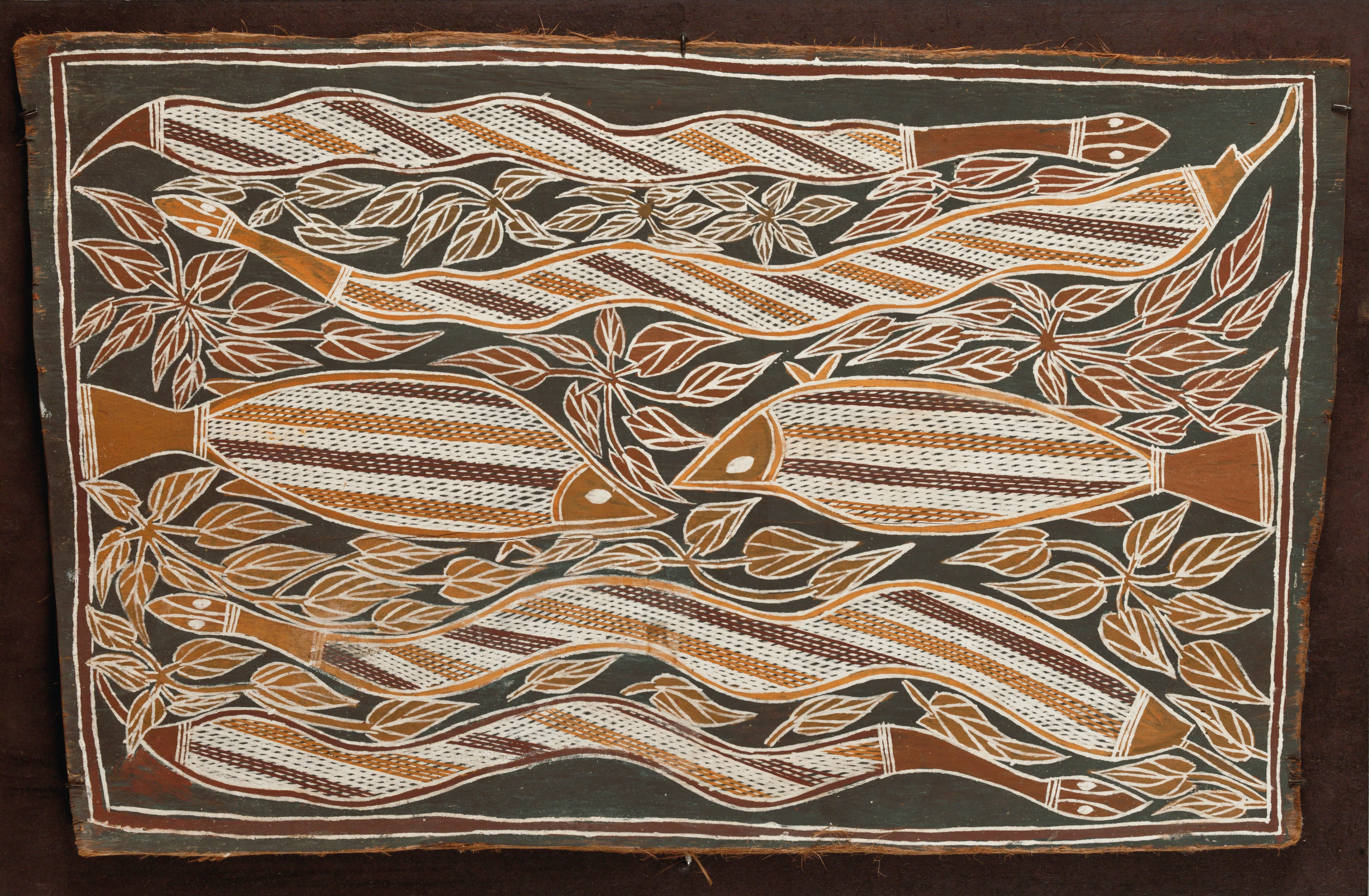 Peinture sur écorce, Aborigène, Terre d'Arnhem