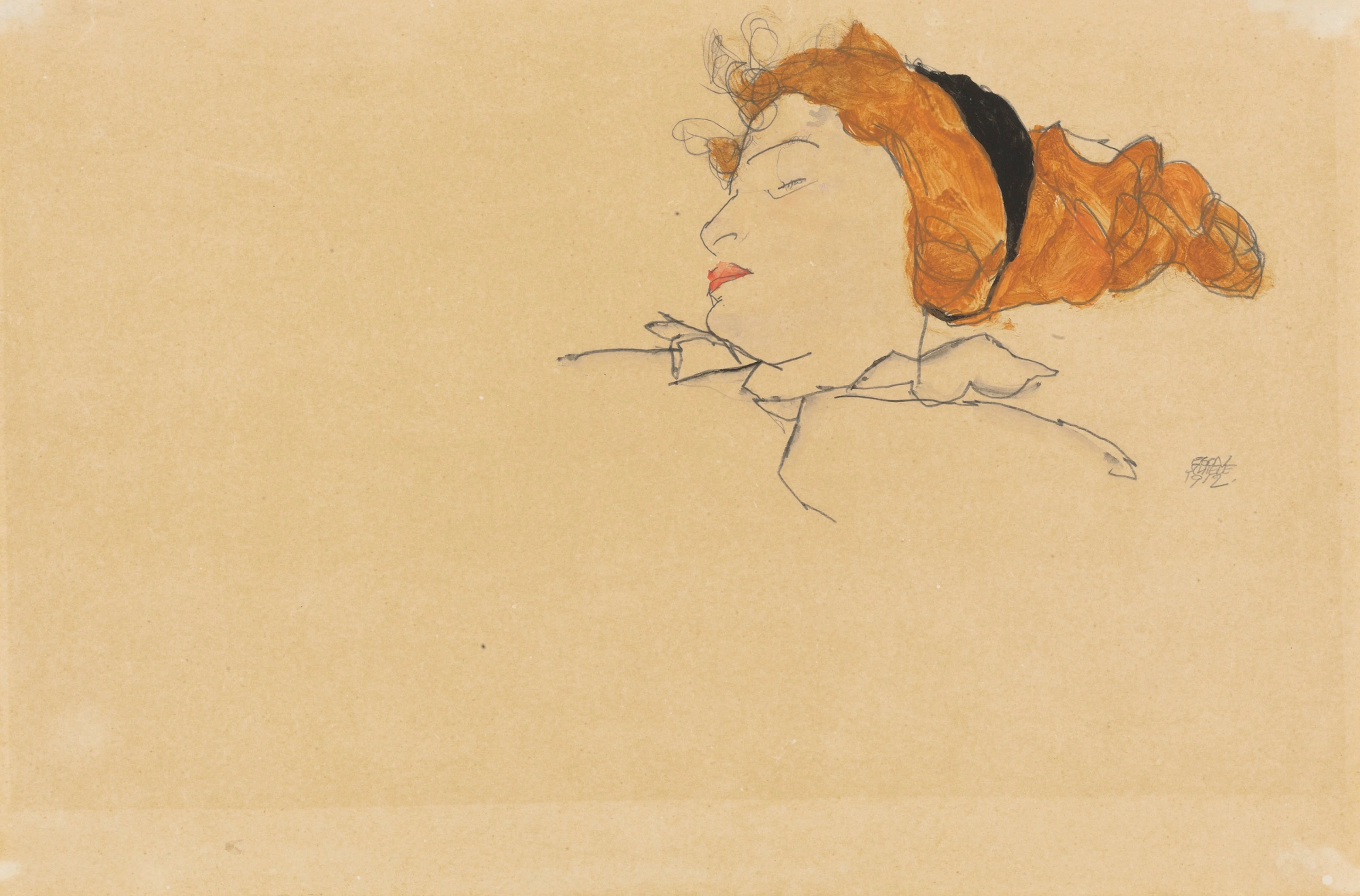 Schlafende frau (wally neuzil) sleeping woman (wally neuzil)