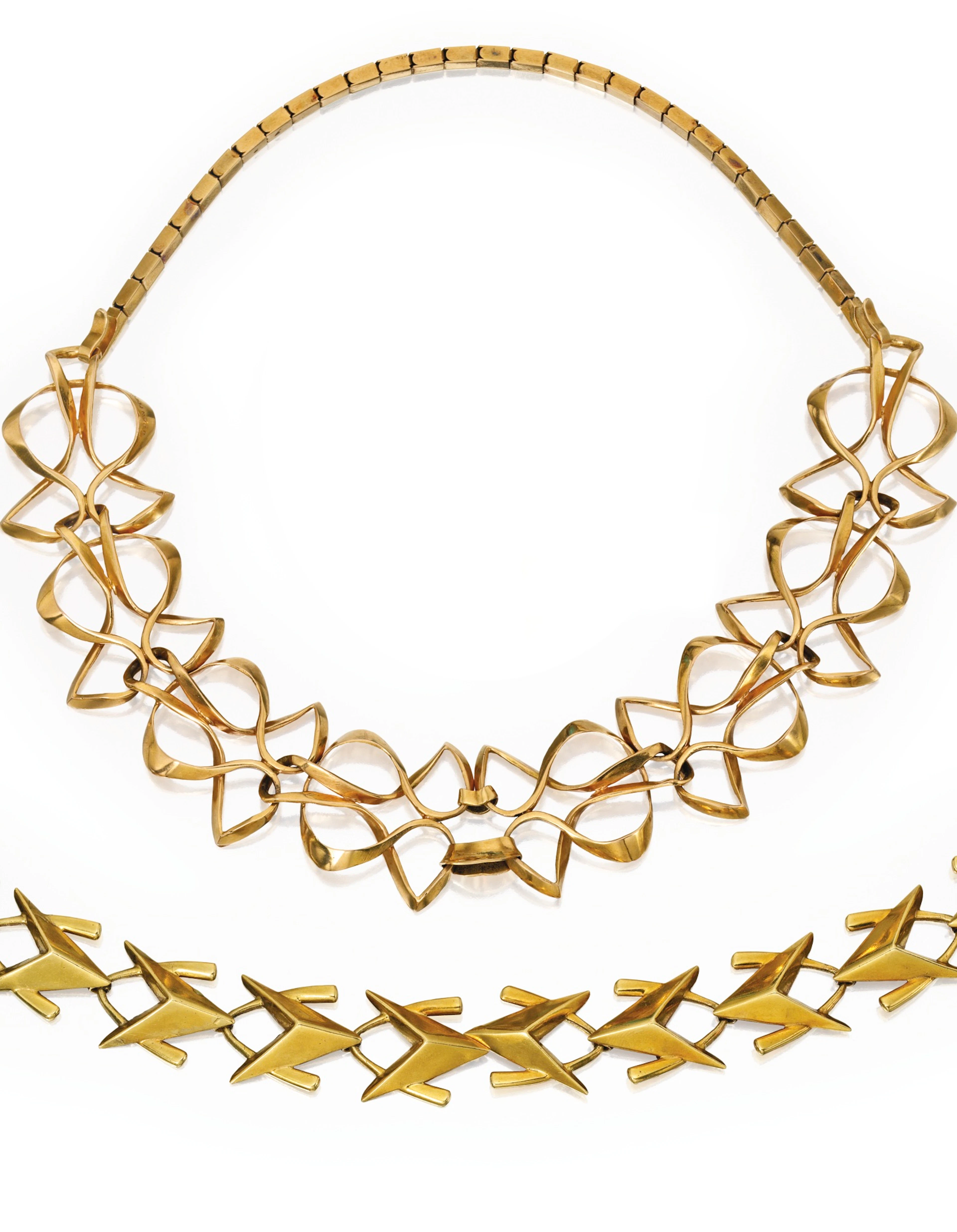 Gold interchangeable link necklace, jean fouquet, france