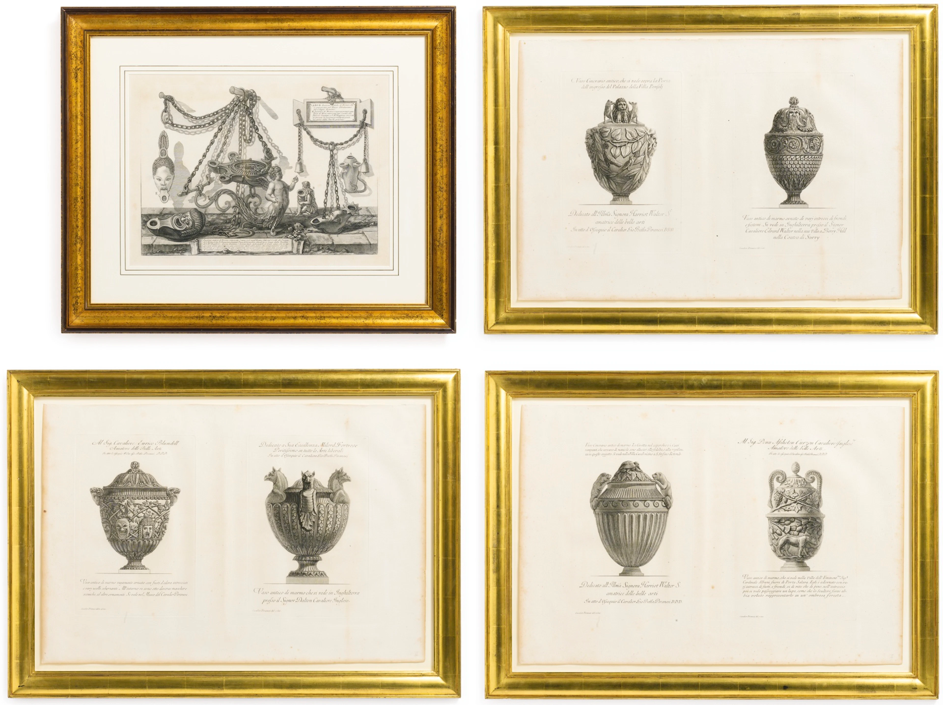 A group of twenty-three etchings by giovanni battista piranesi 18th century