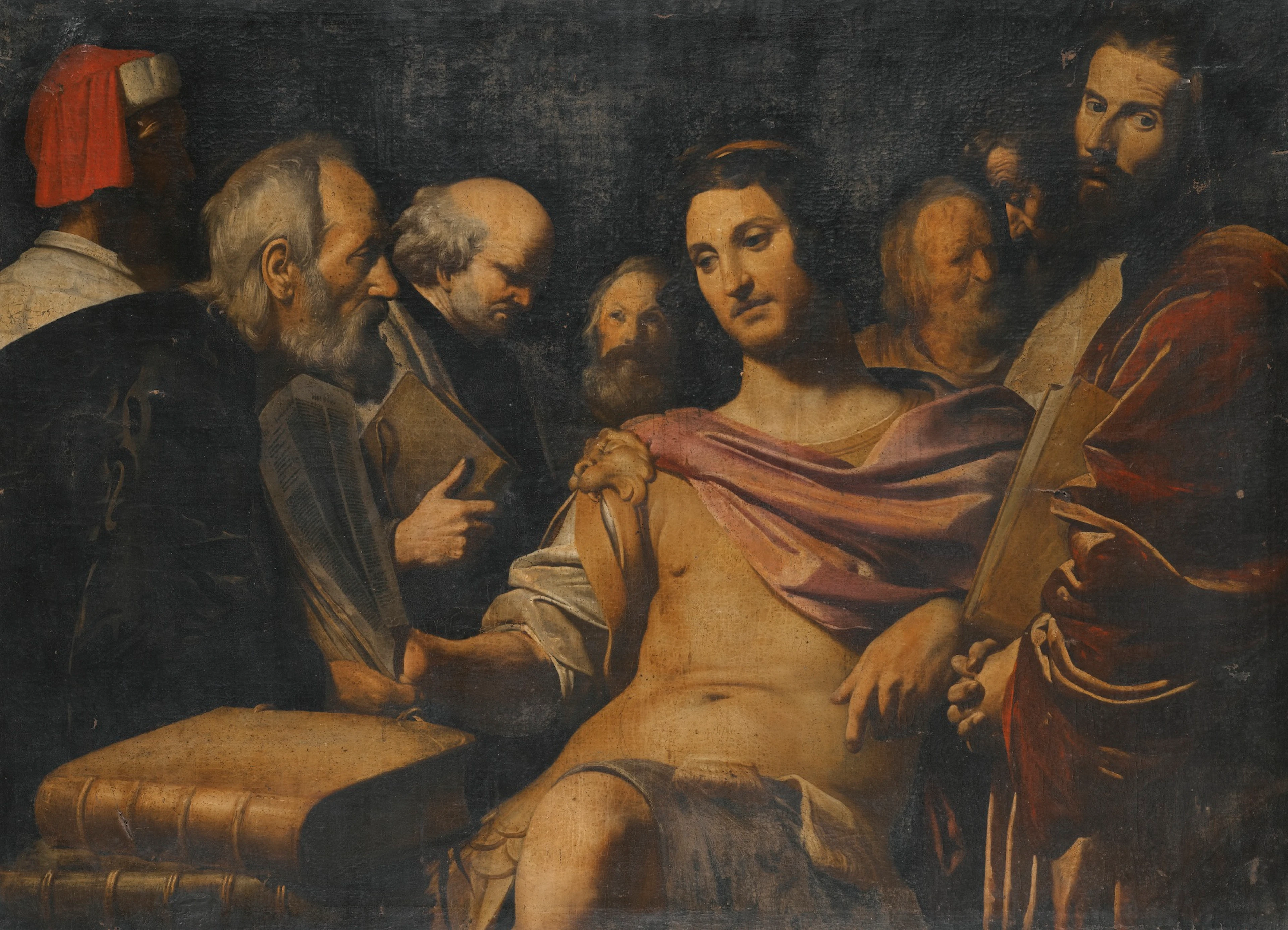 Ptolemy II discussing the translation of the Old Testament with the