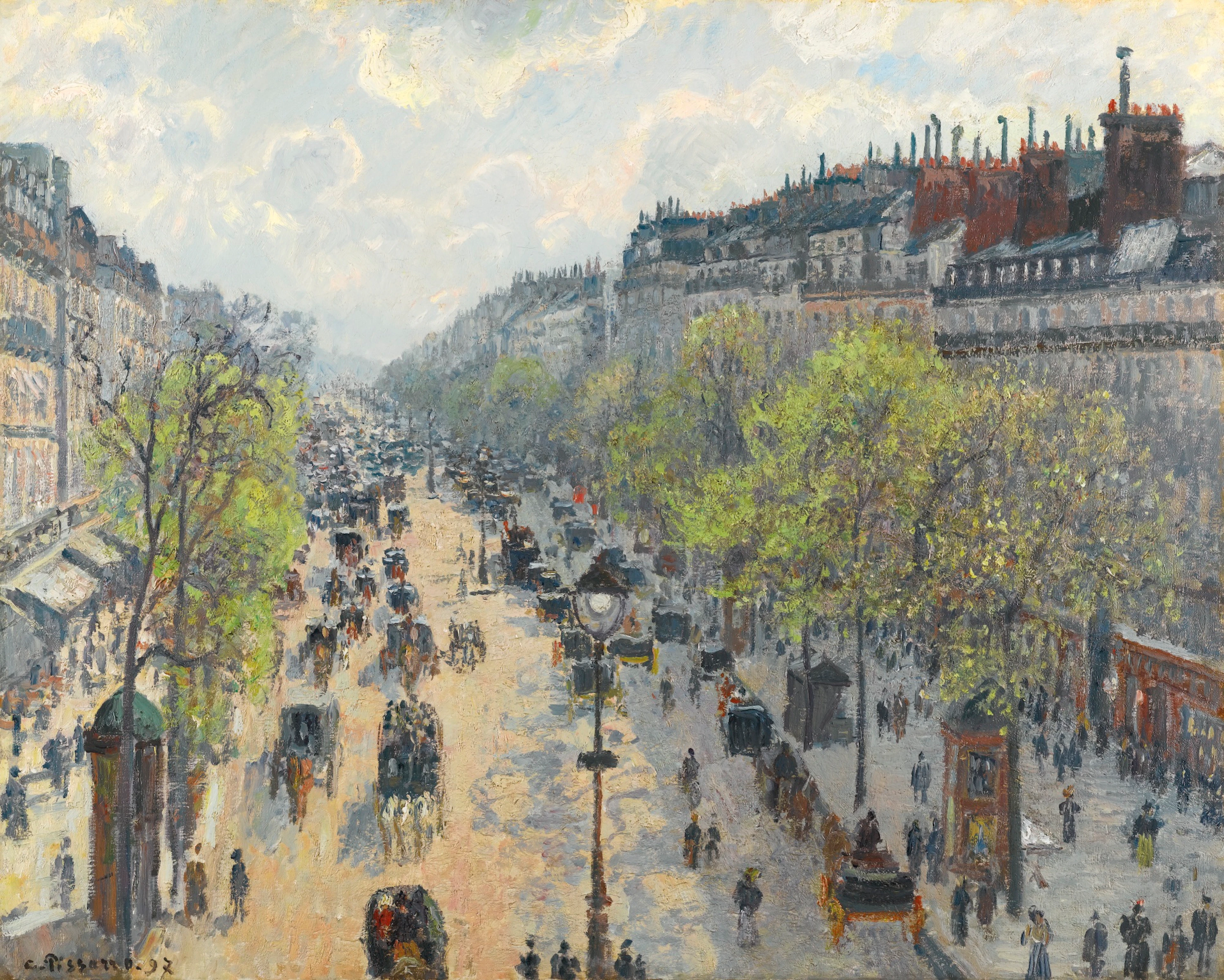Le Boulevard Montmartre, matinée de printemps