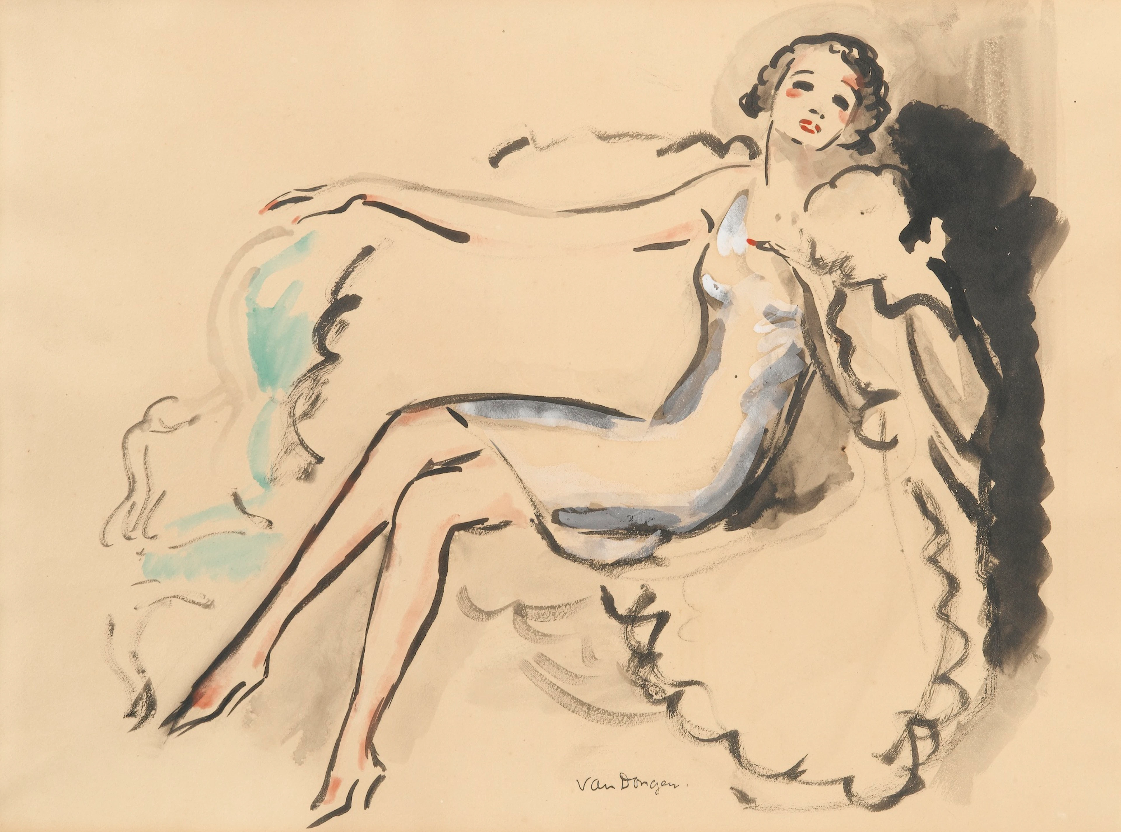 Femme assise (La Causeuse) - rectoLa Causeuse - verso