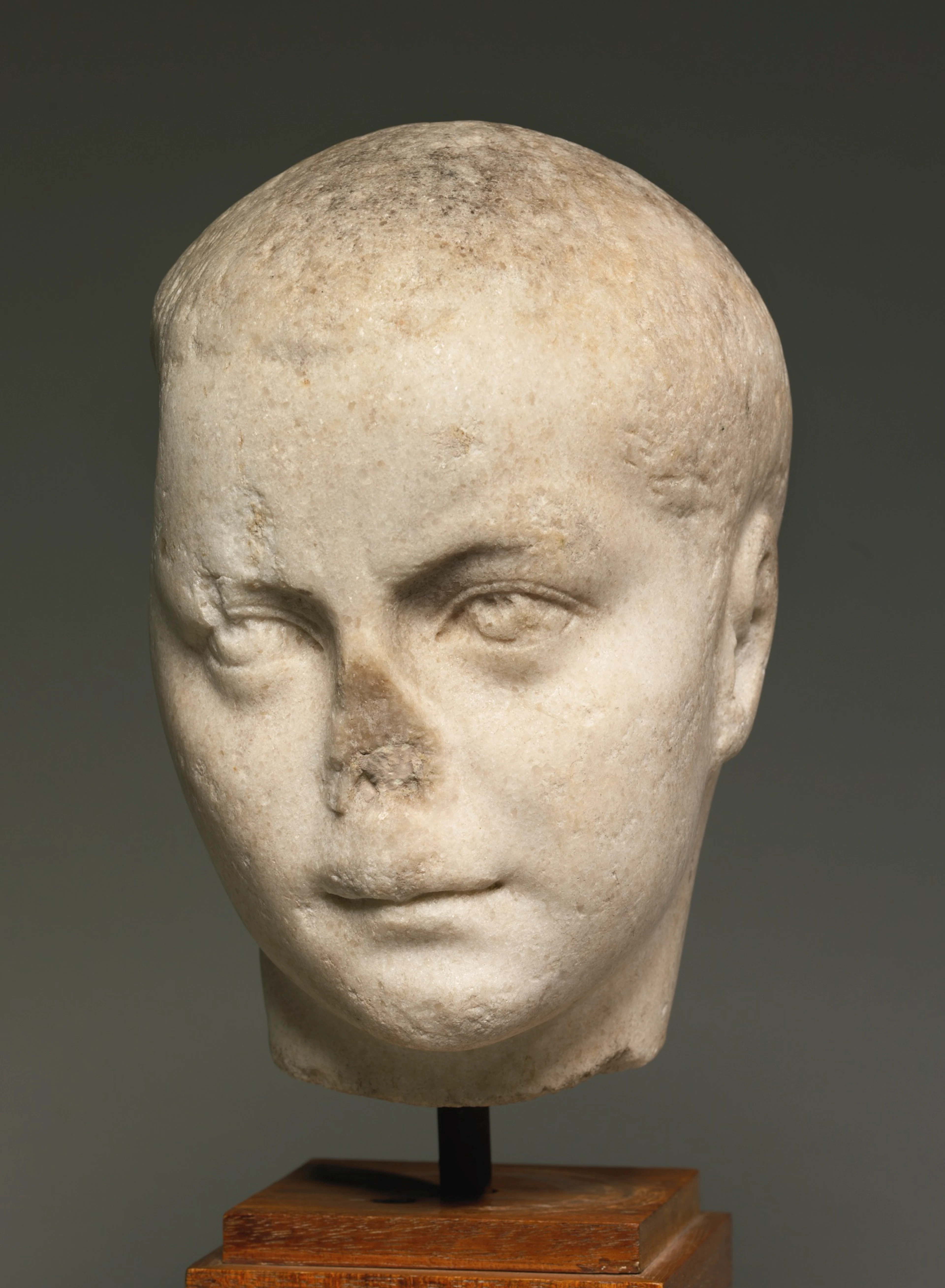 A MARBLE PORTRAIT HEAD OF GORDIAN III, ROMAN IMPERIAL, CIRCA A.D.