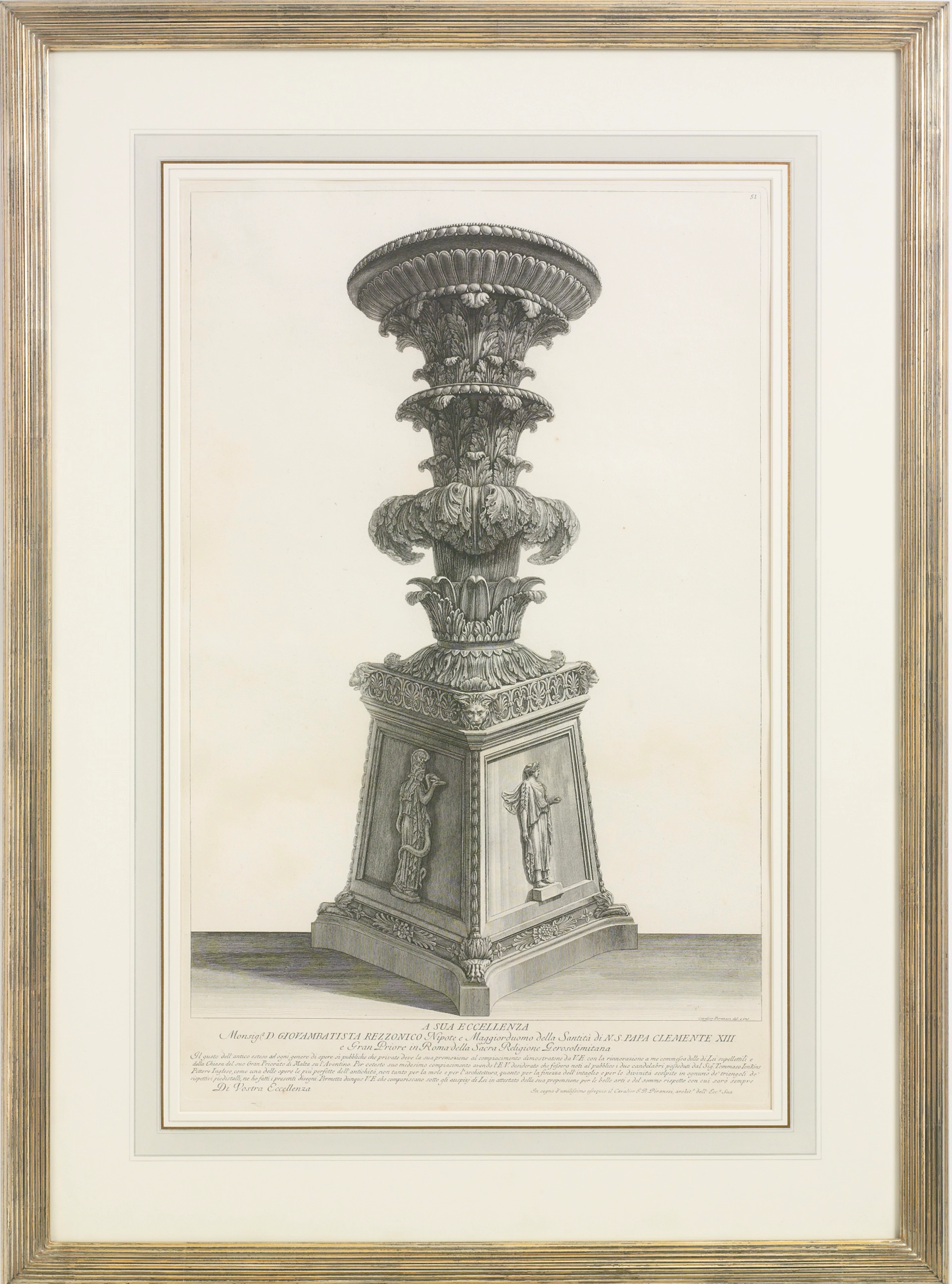 A set of nine italian etchings second half 18th century