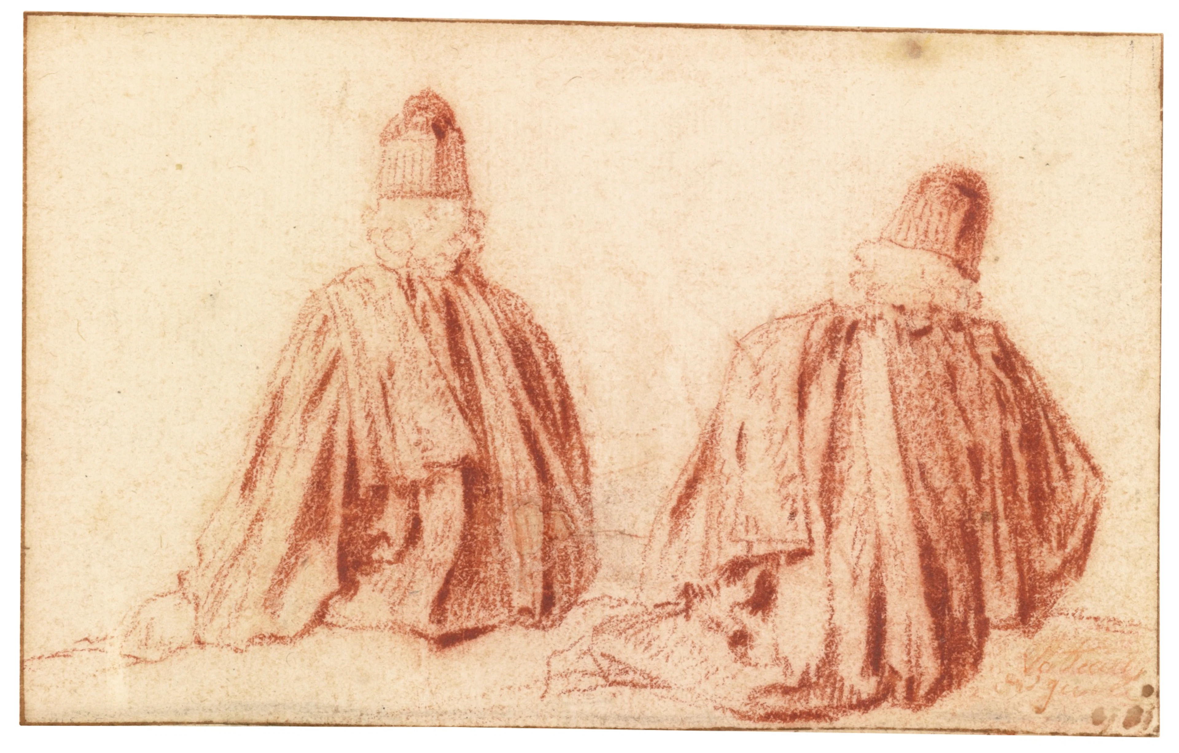 Two studies of a Magistrate, seen from behind