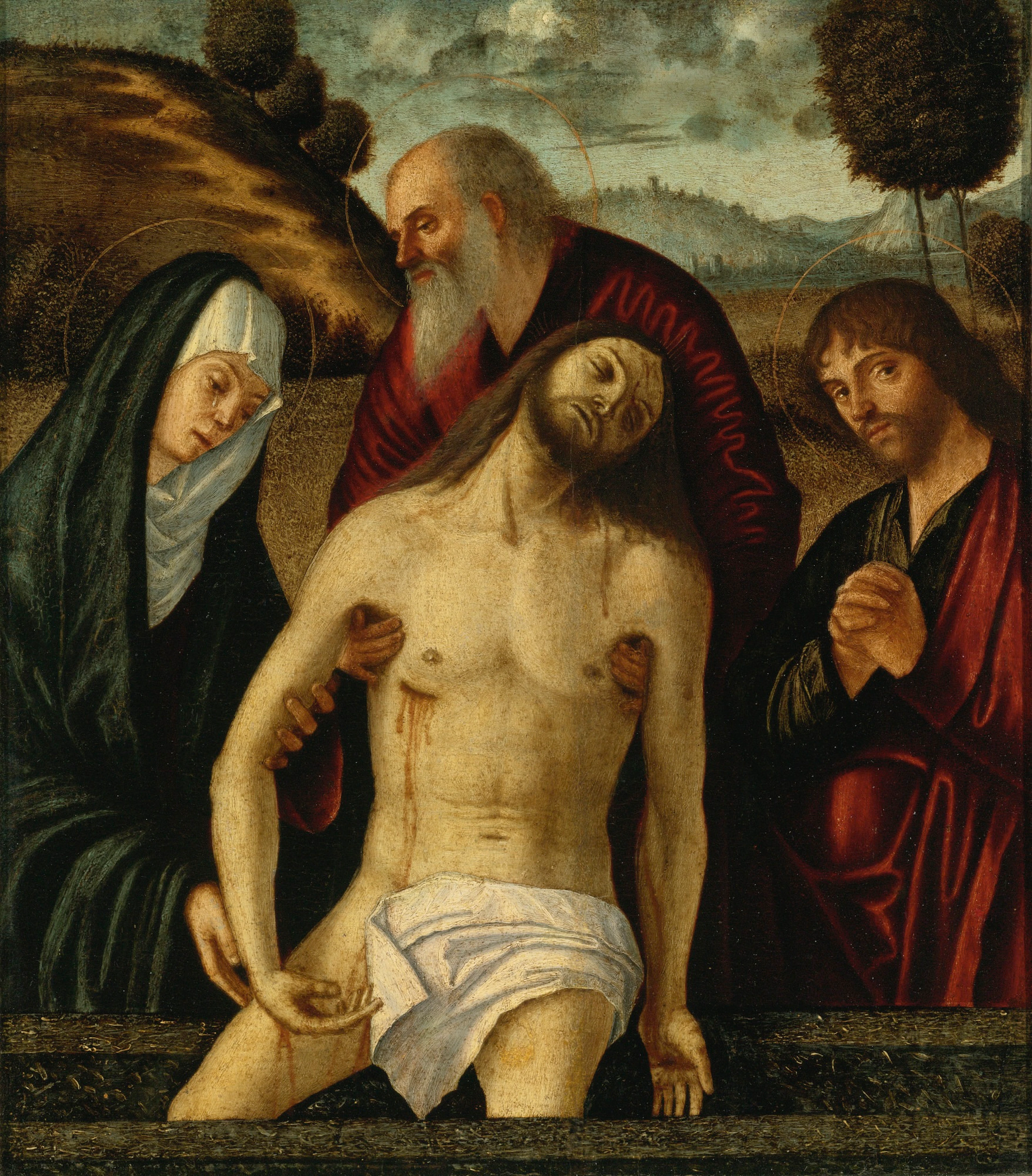The Lamentation, with the Madonna and Saints Joseph of Arimathea and