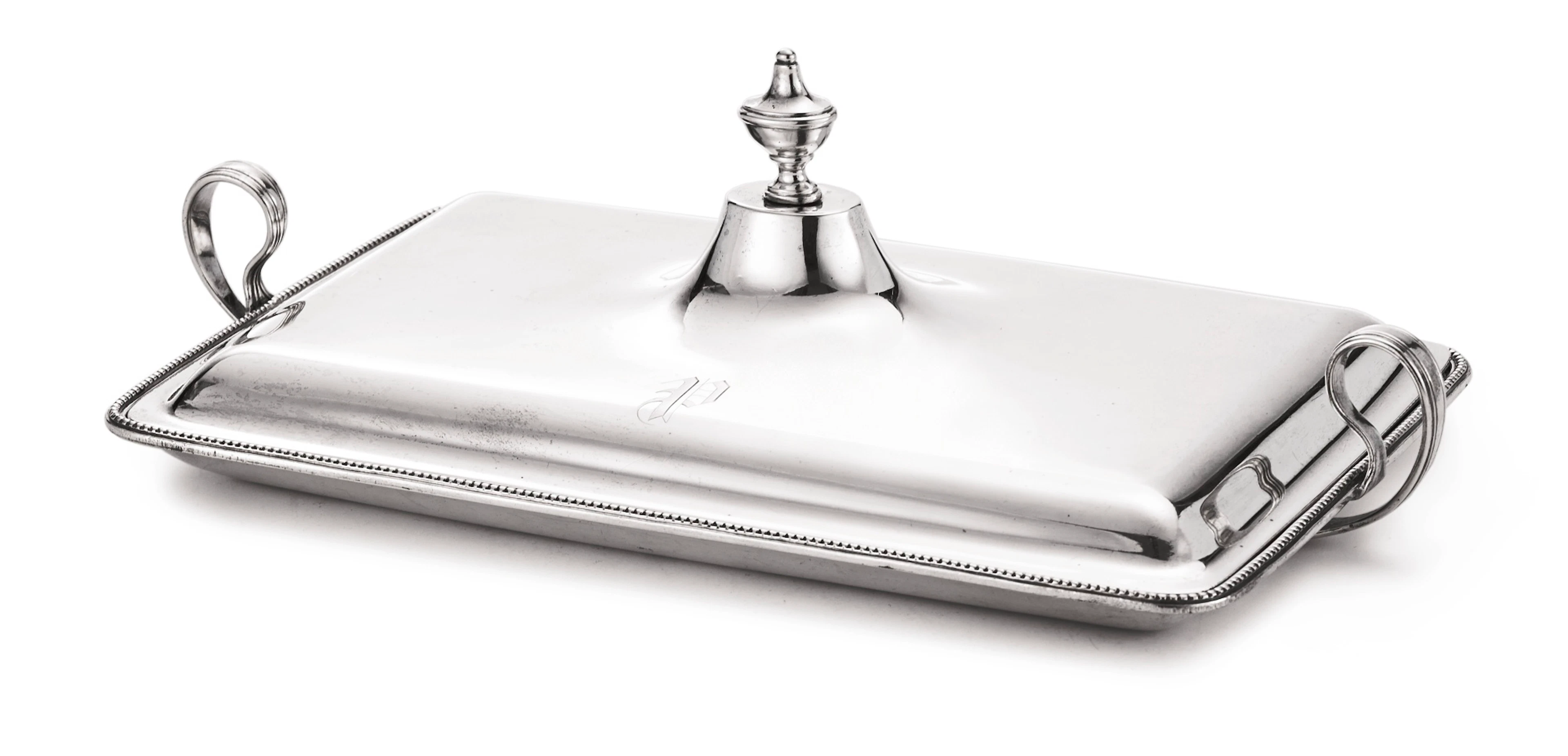 An american silver serving dish and cover, edward c. moore for tiffany