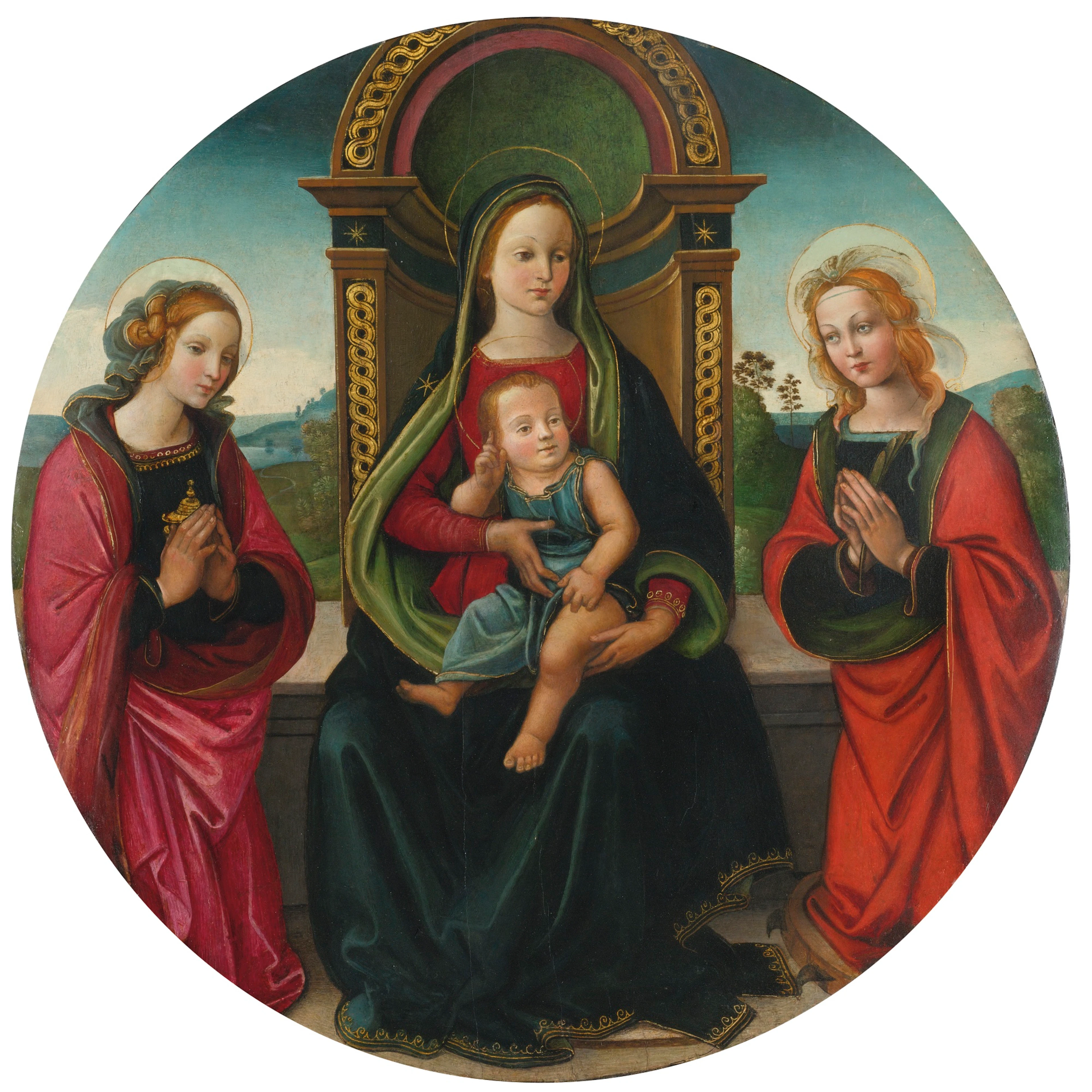 The Madonna and Child enthroned with Saints Mary Magdalene and Catherine
