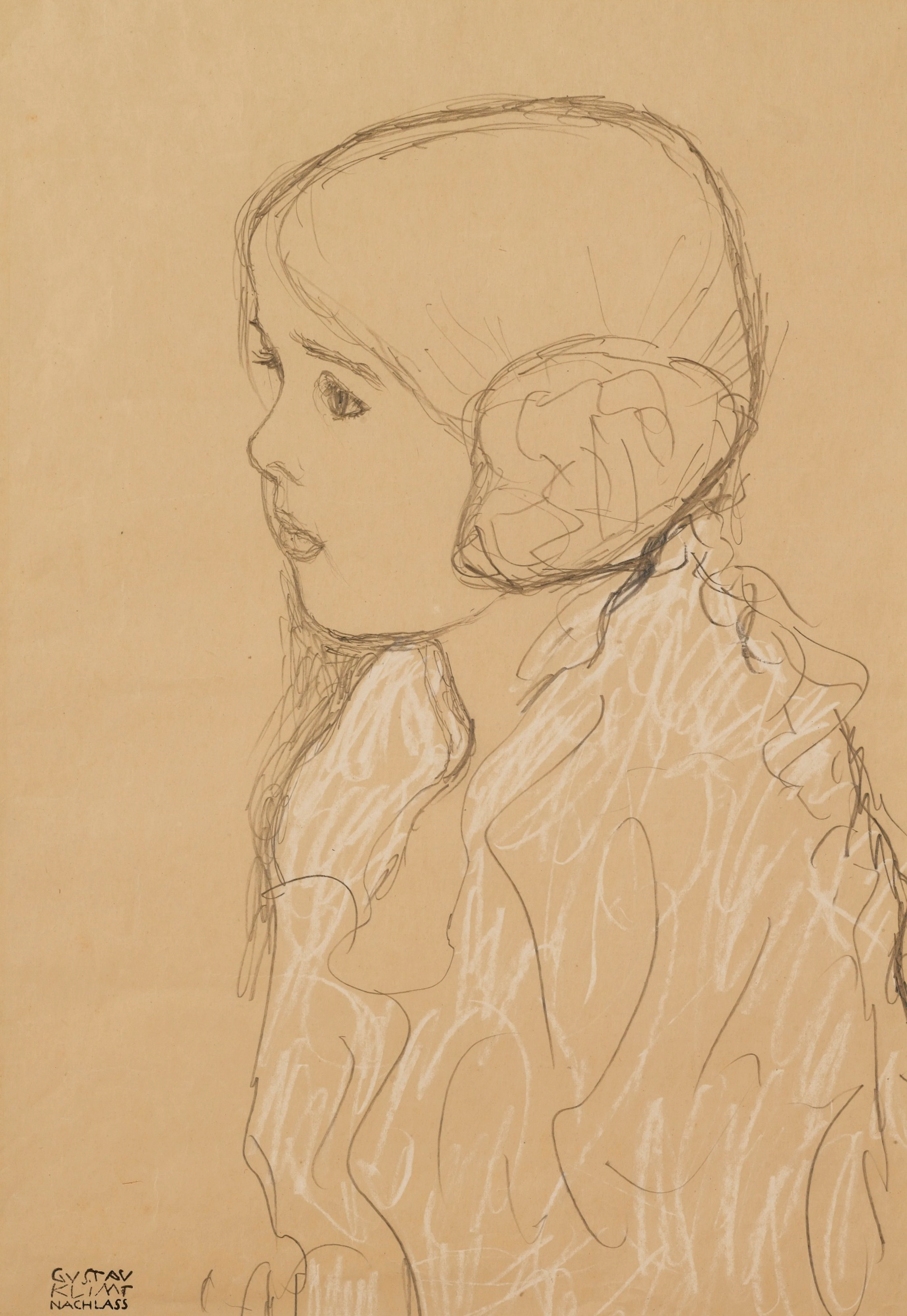Mädchenbrustbild nach links (Bust of a girl in profile)