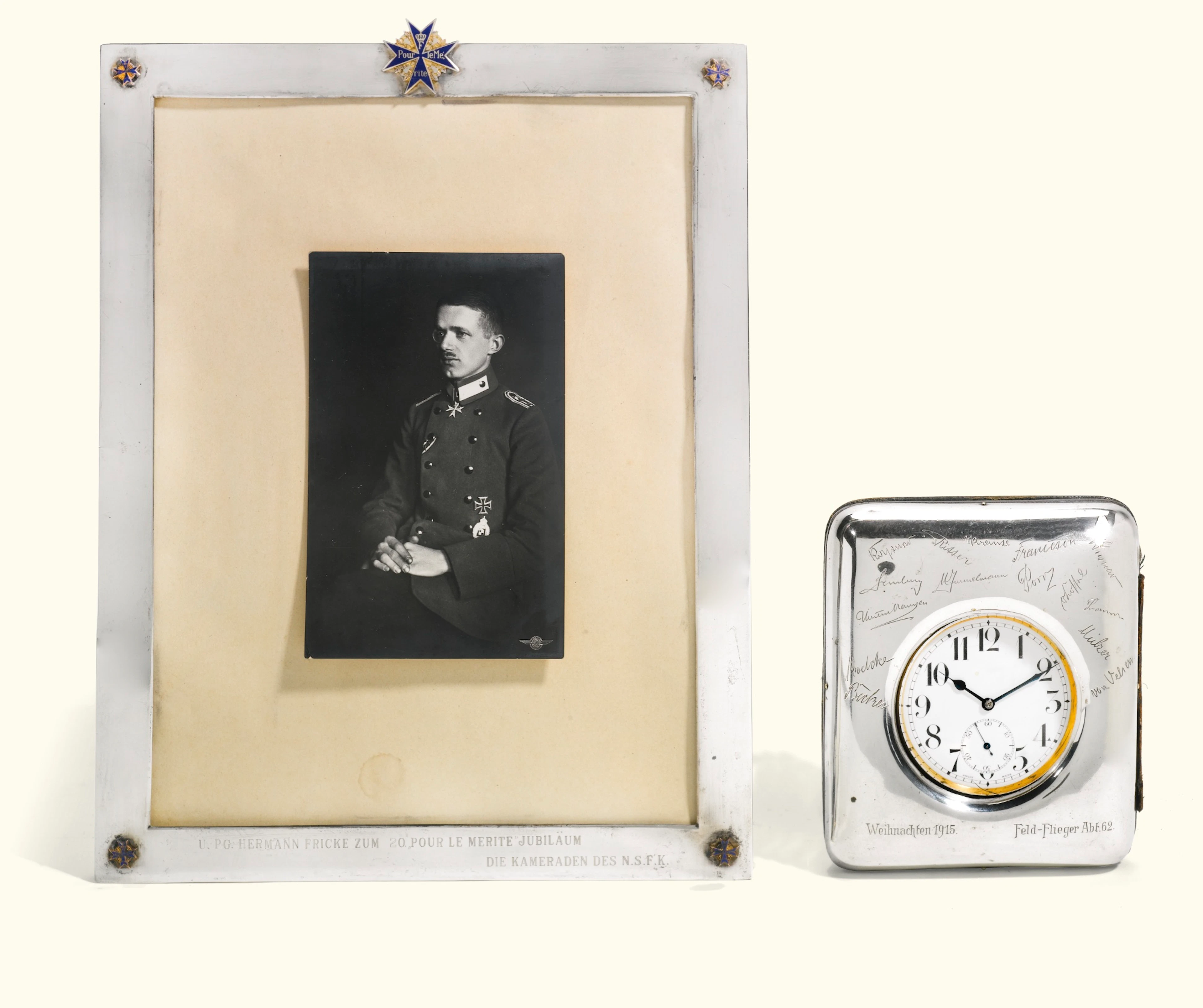 A swiss doxa silver-plated pocket watch numbered 818892, in a leather-backed