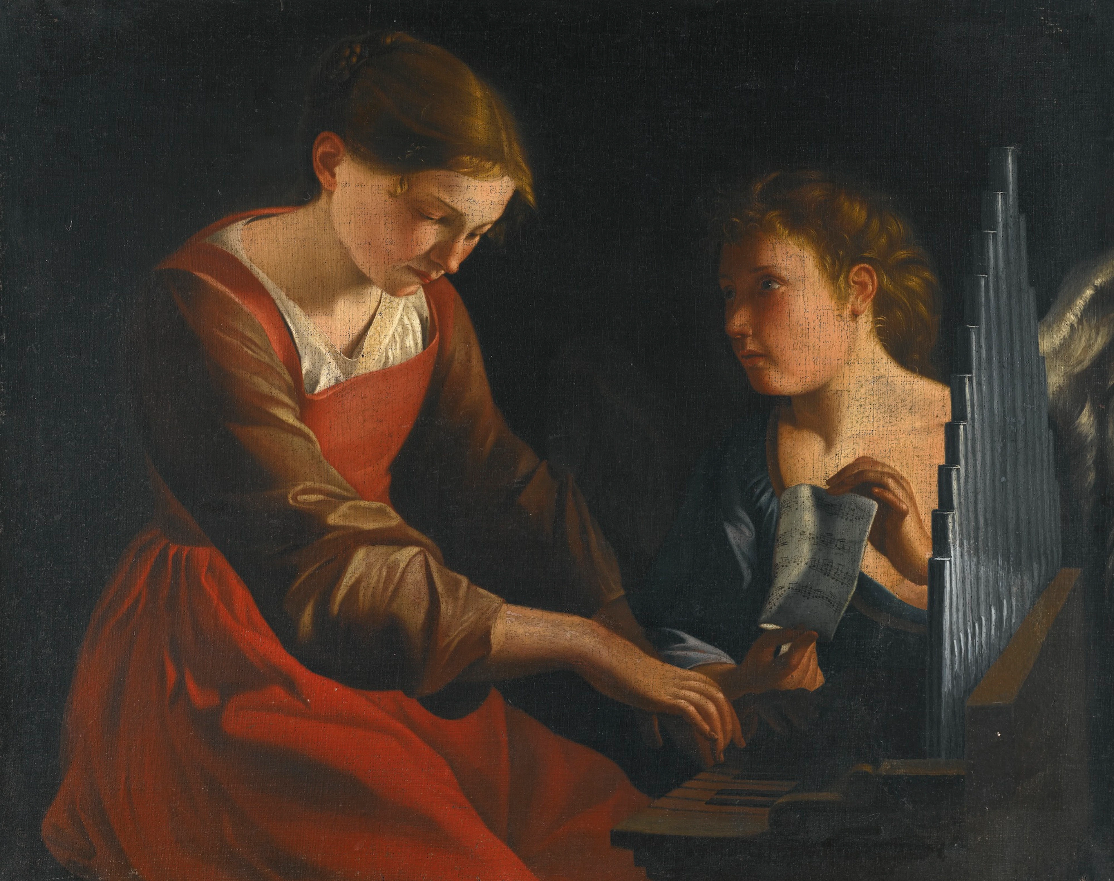Saint Cecilia with an angel