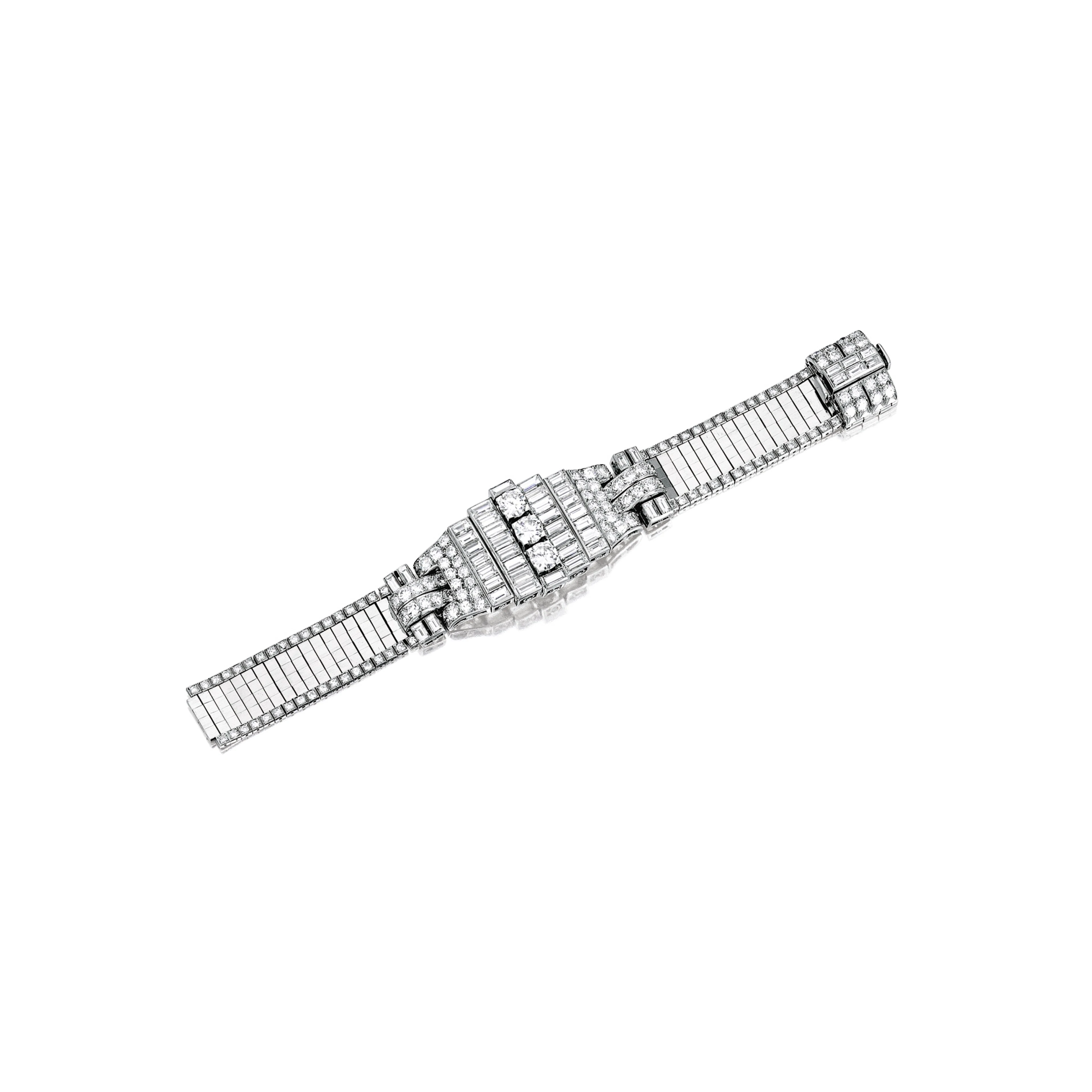 Retro diamond bracelet, boucheron, circa 1940