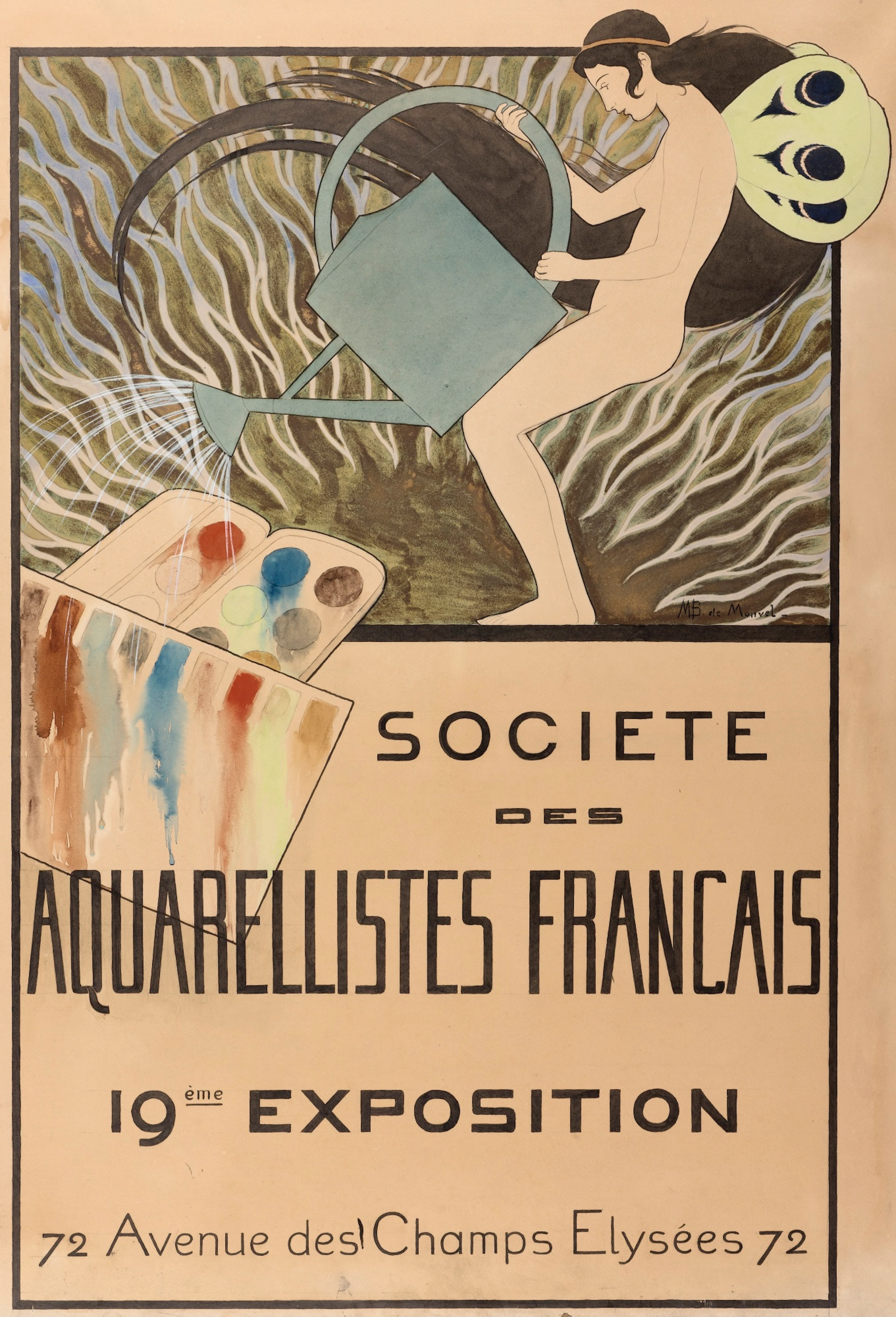 Projet d'affiche pour la Société des Aquarellistes français