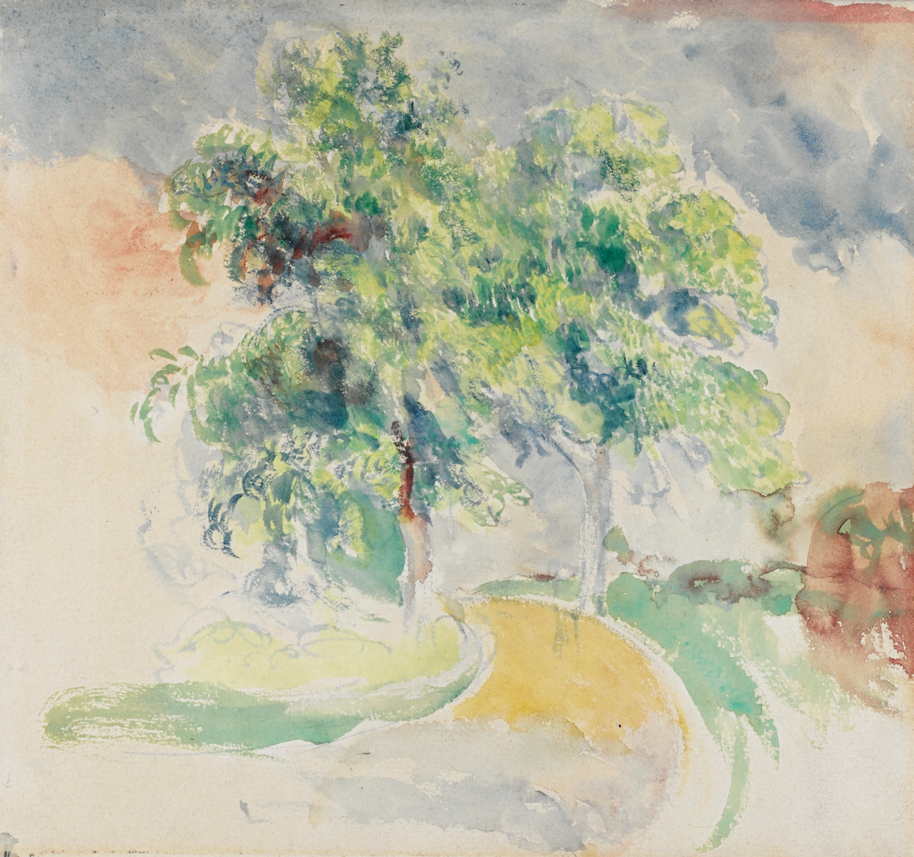 La Route entre les arbres - rectoEtude de fleurs - verso