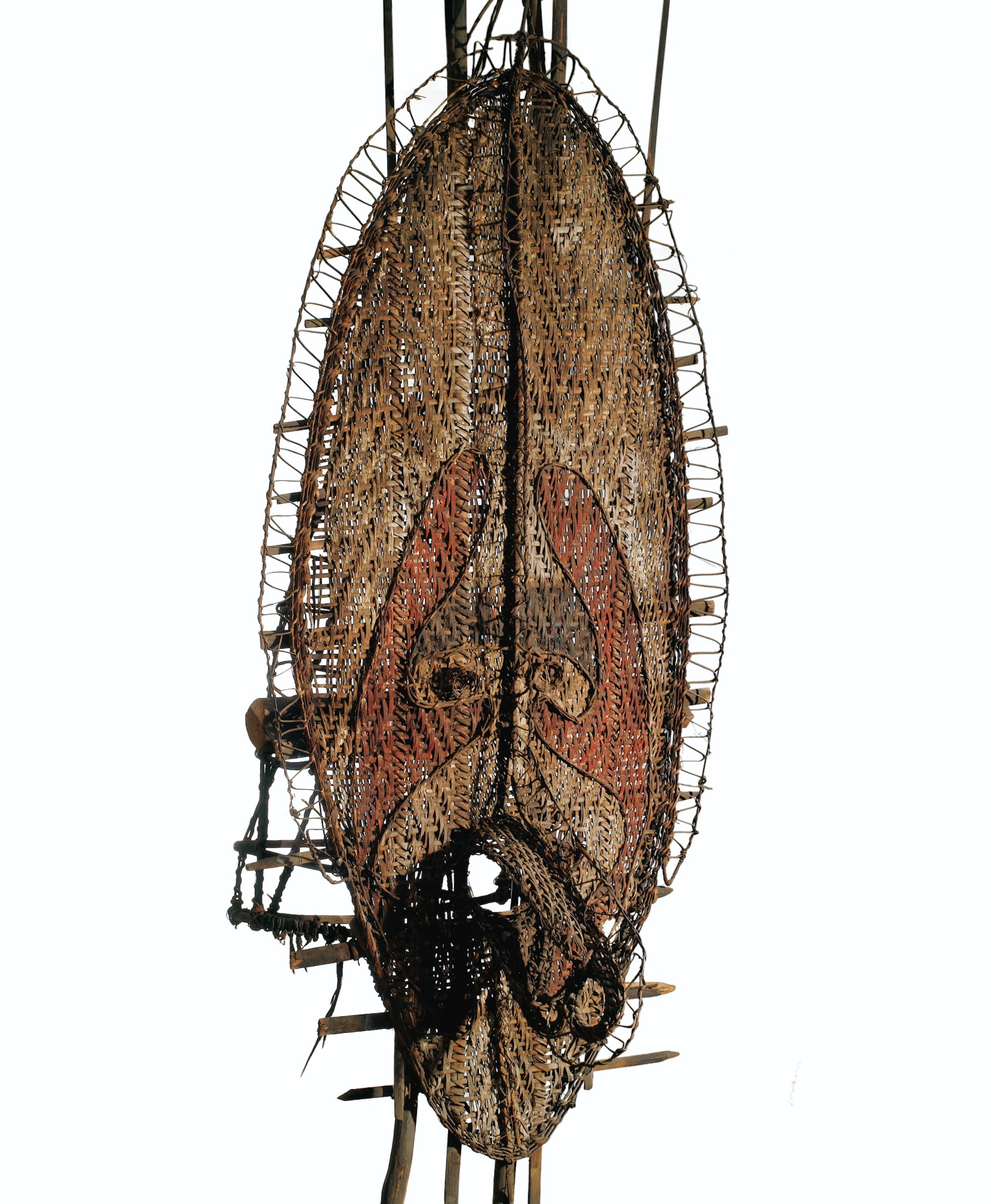 MASQUE EN VANNERIE, DELTA PURARI, RIVIÈRE ERA, GOLFE DE PAPOUASIE