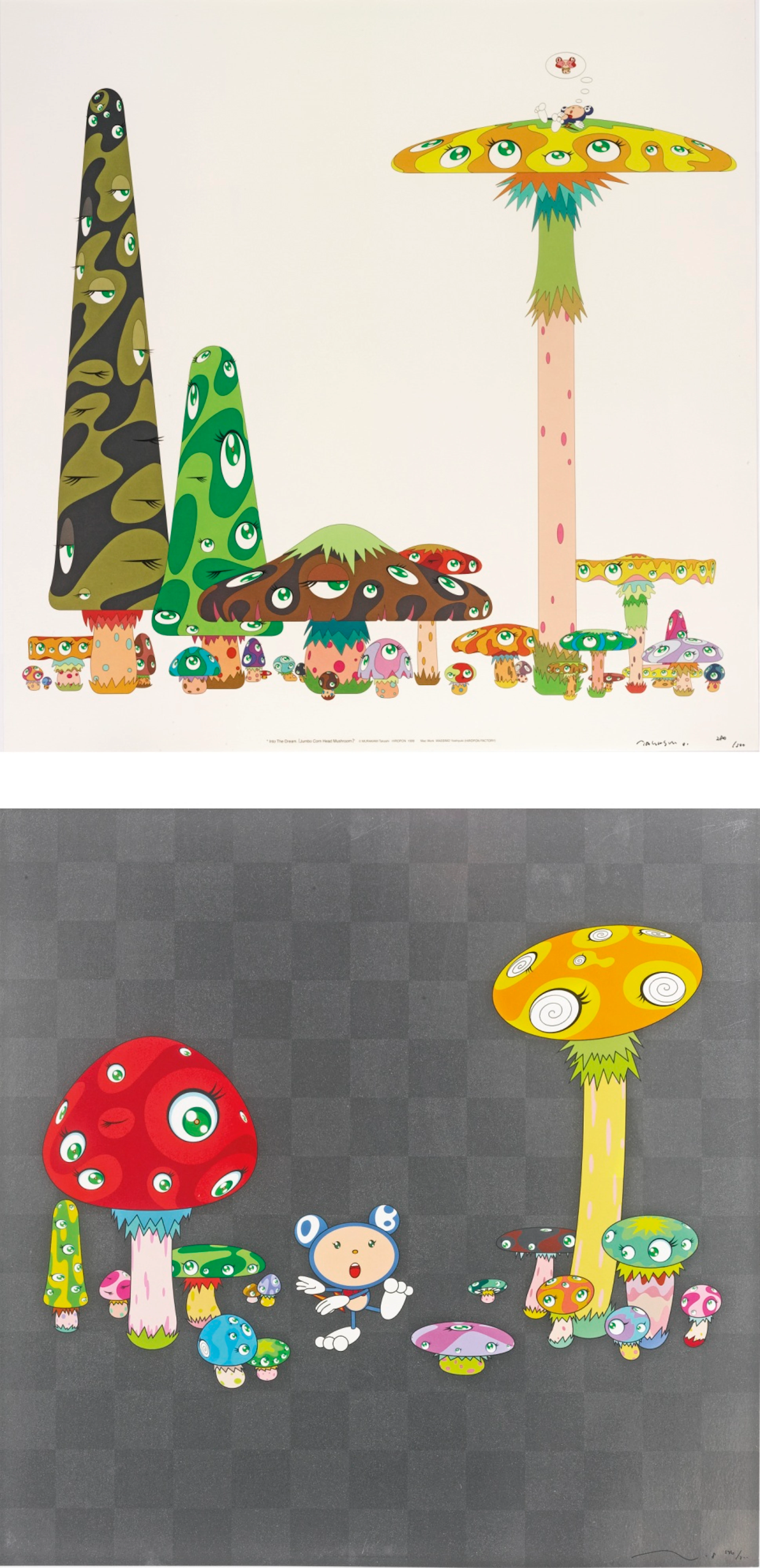 Into the Dream, Jumbo Corn Head Mushroom and Guru Guru: 2 Prints
