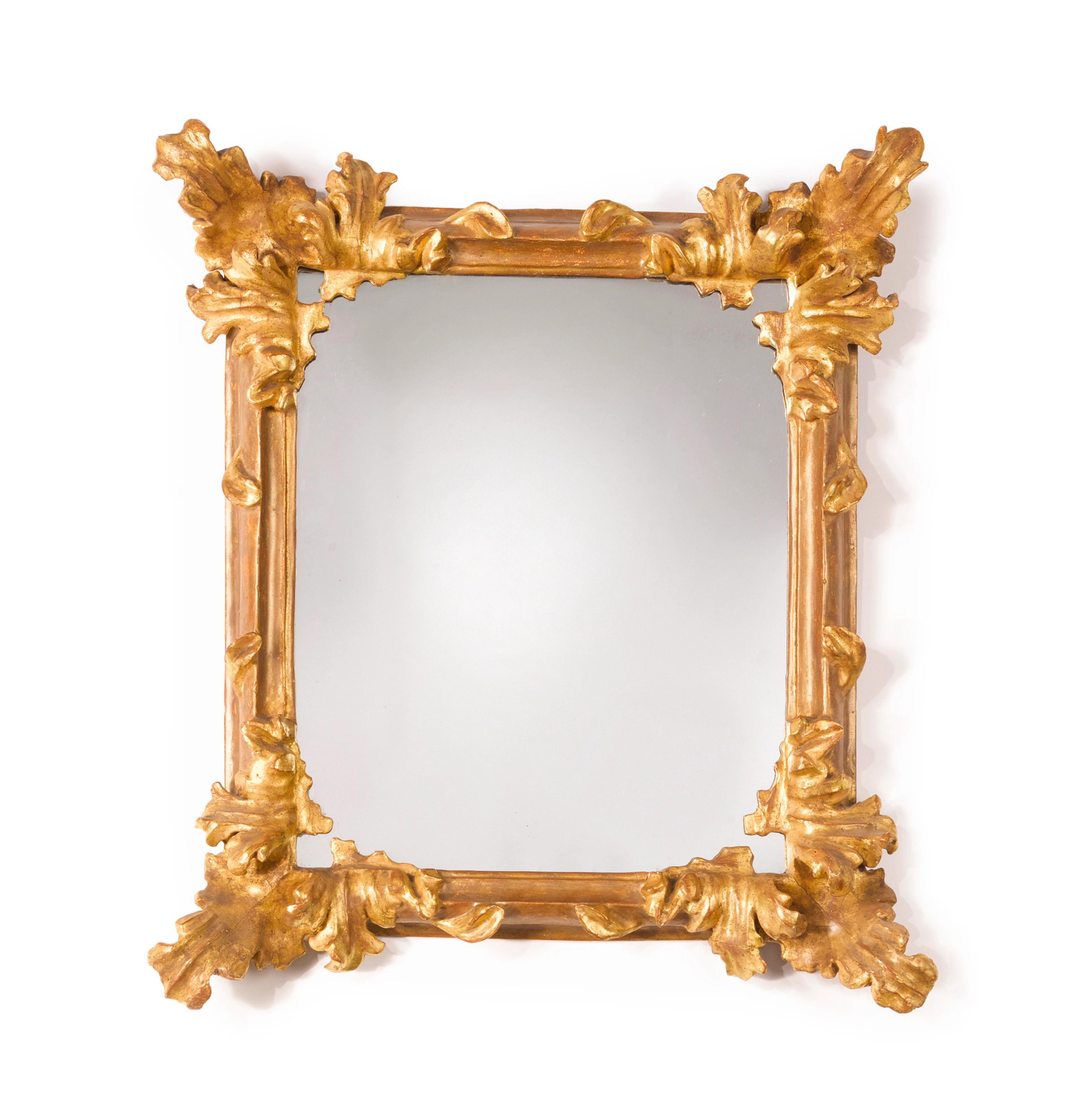 A pair of baroque style carved giltwood mirrors 19th century