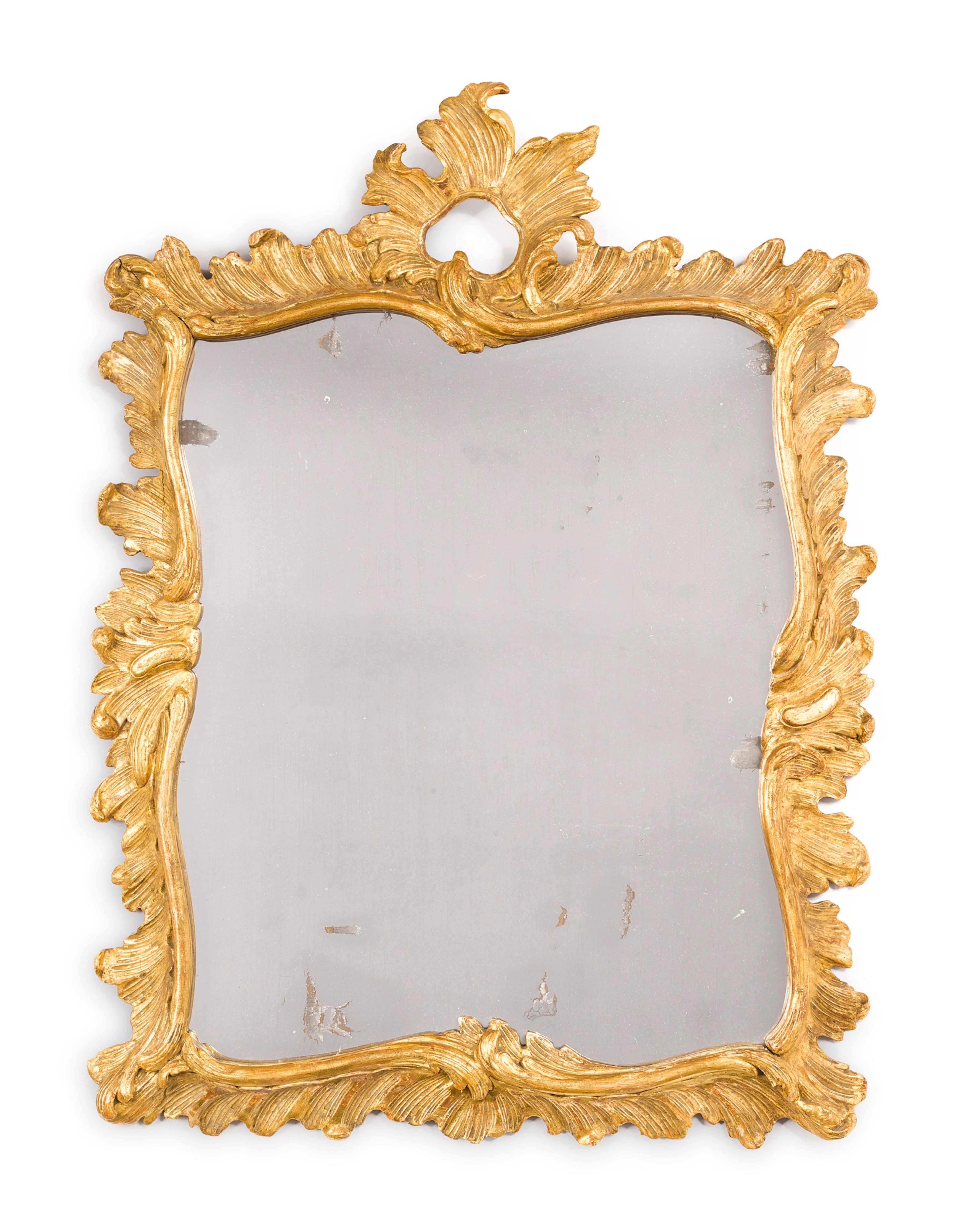 A rococo style carved giltwood mirror 19th century