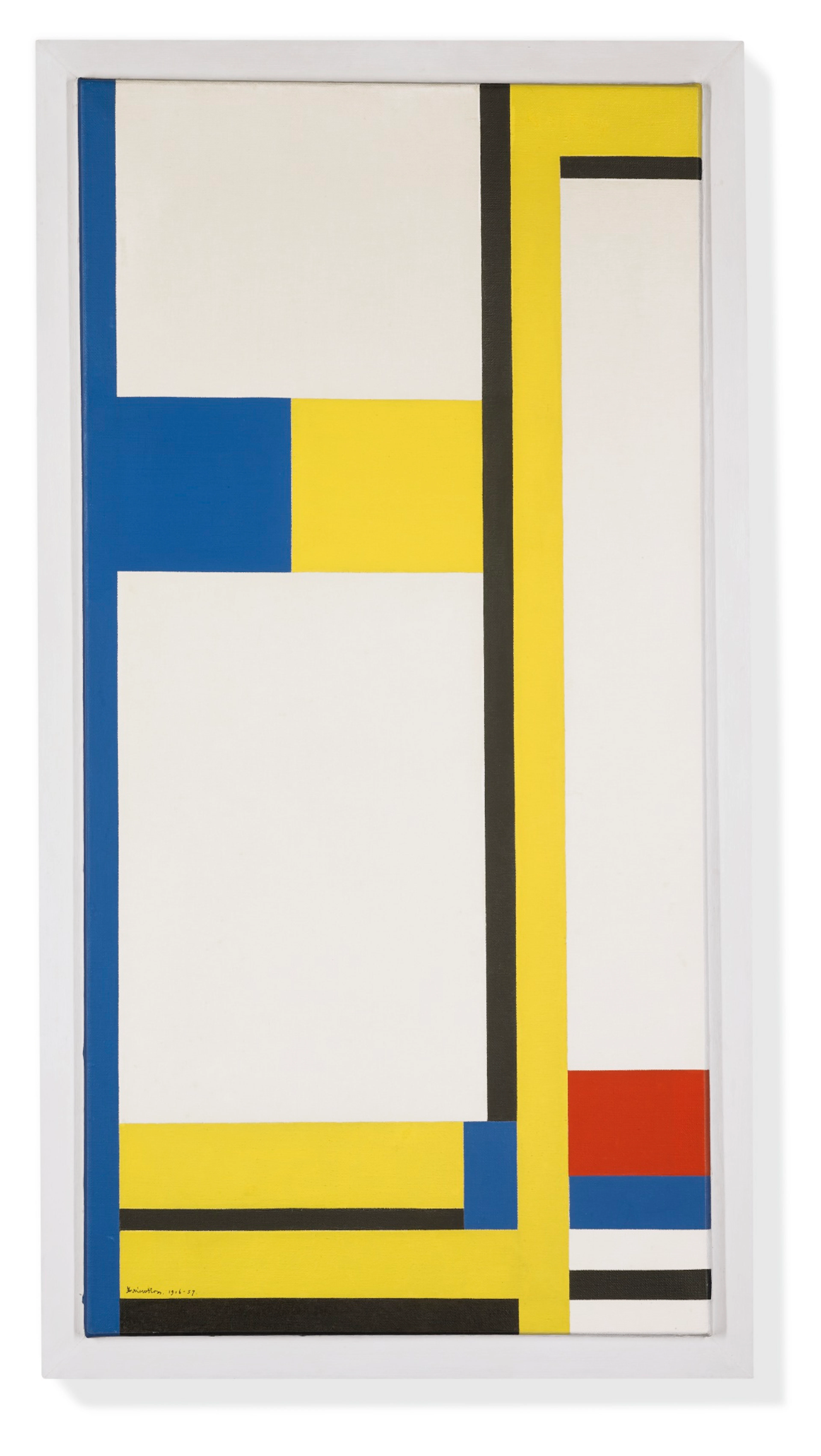 Composition Yellow, Blue, Black, Red and White