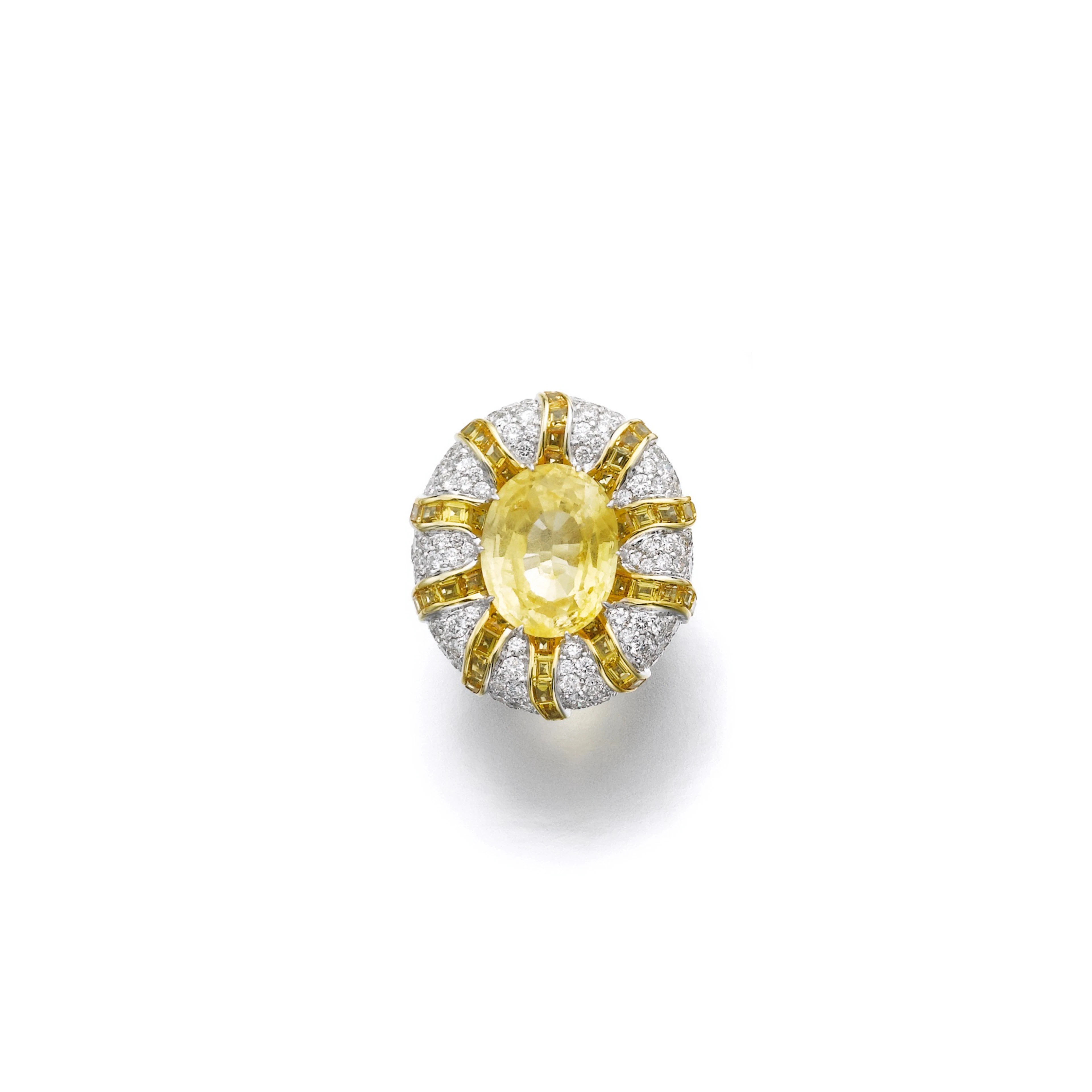 Yellow sapphire and diamond ring, fürst