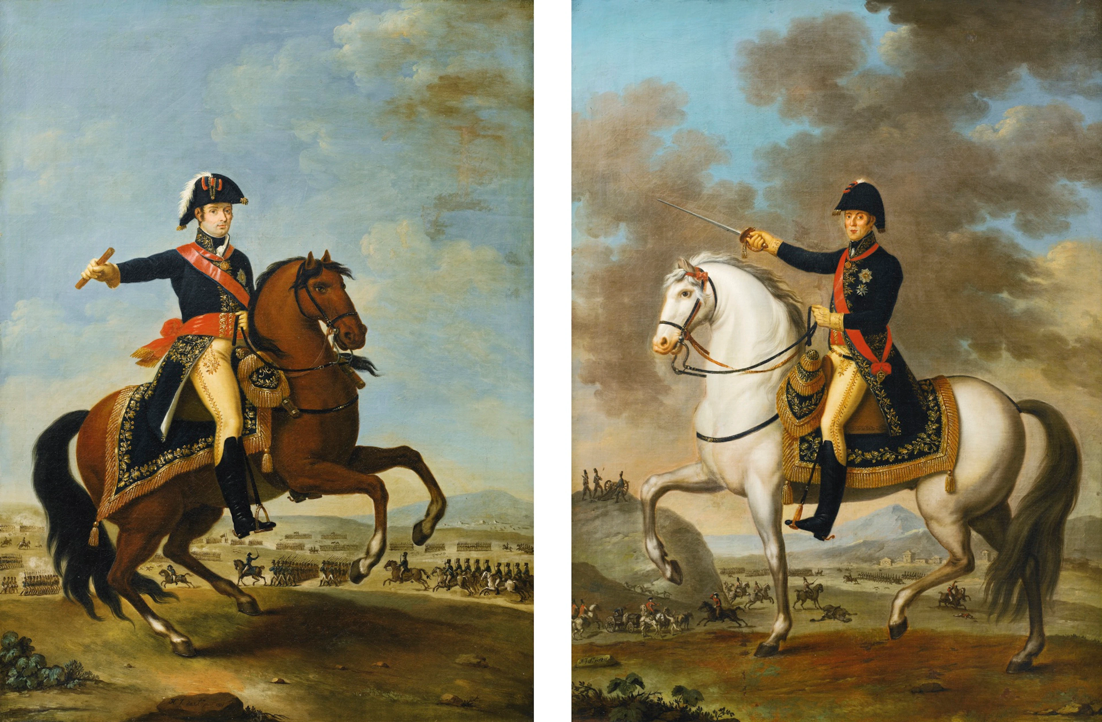 Portraits of British officers serving with the Portuguese army