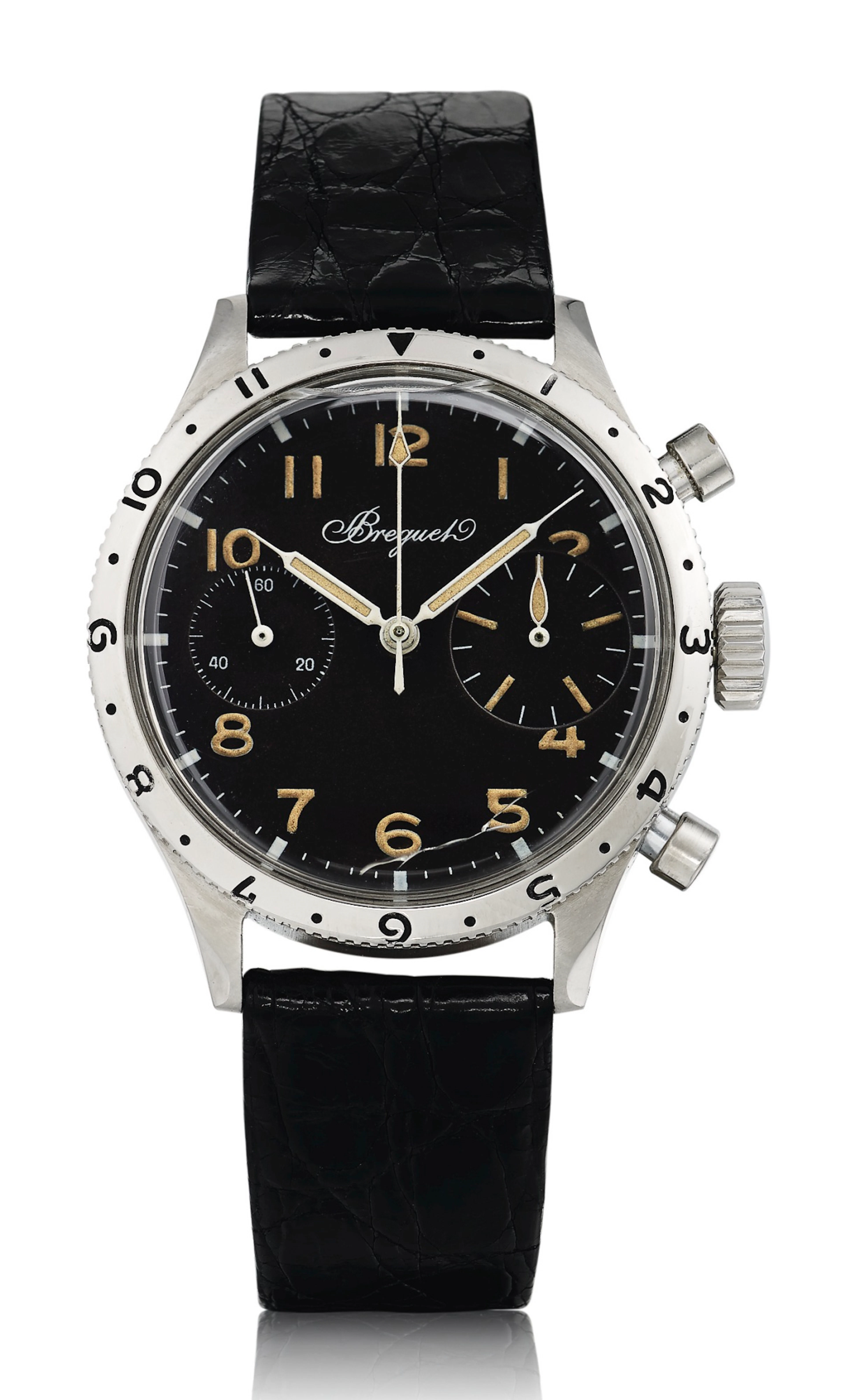 A STAINLESS STEEL FLYBACK CHRONOGRAPH WRISTWATCH WITH REGISTERNO 5127
