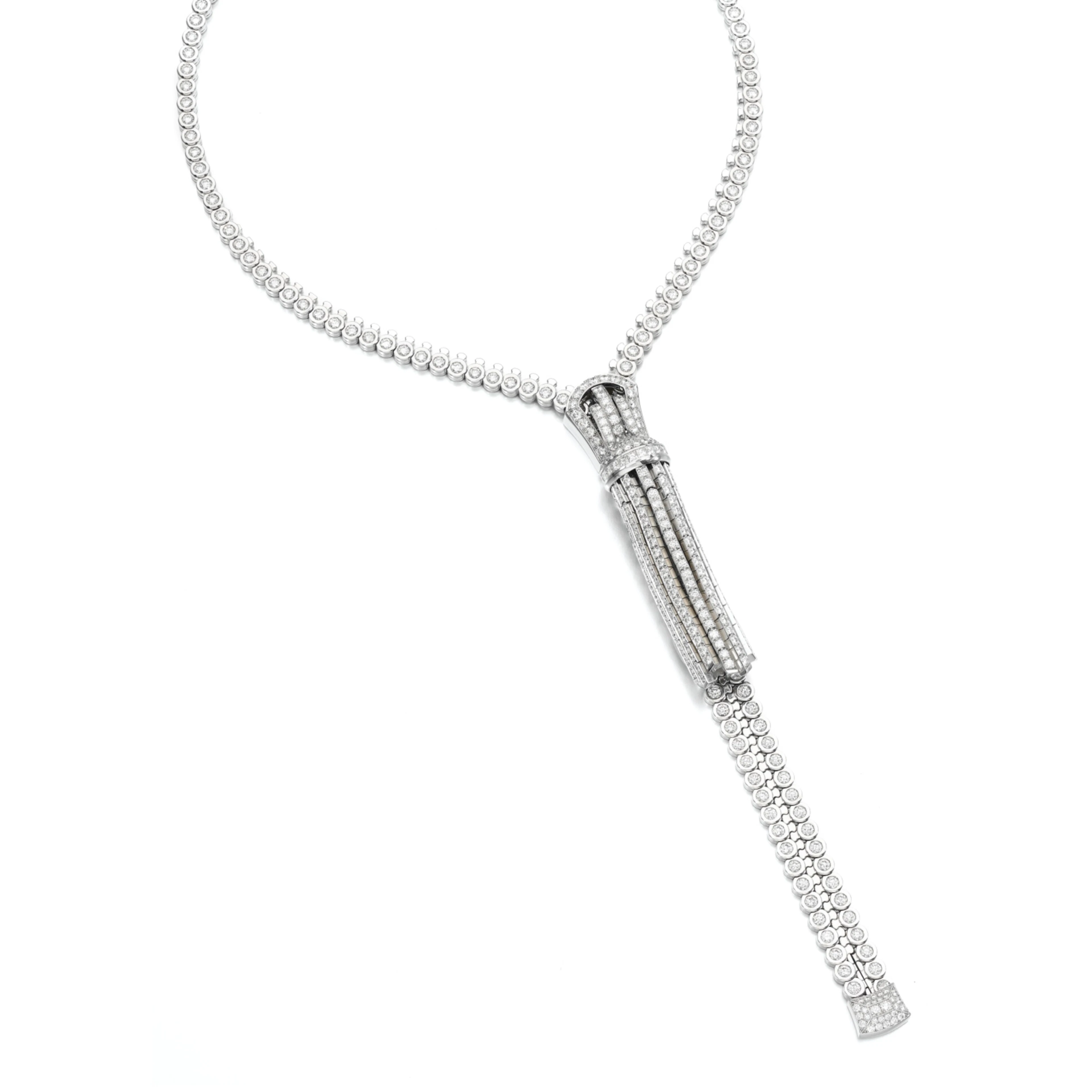 DIAMOND NECKLACE, 'ZIP', VAN CLEEF & ARPELS