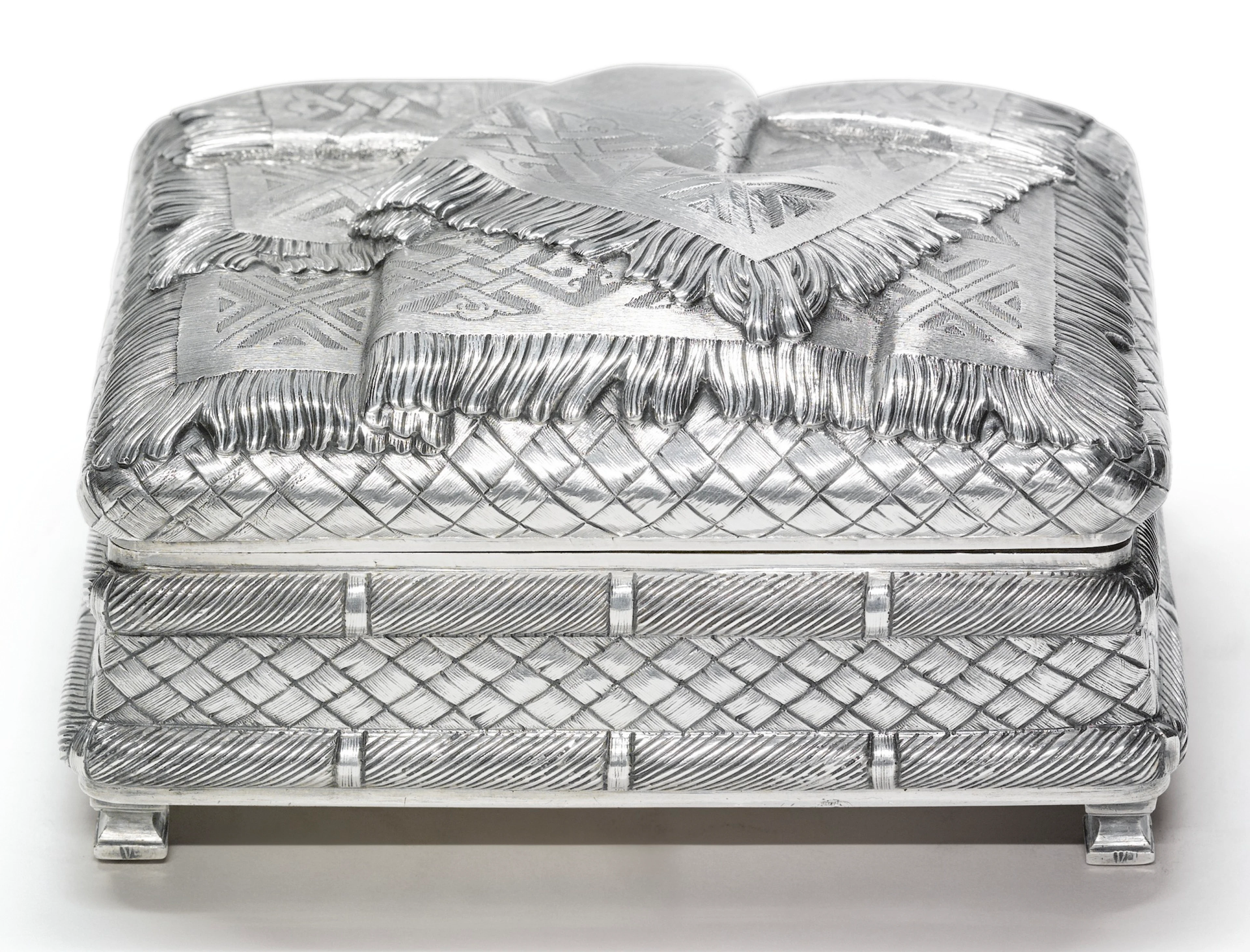 Lina cavalieri: a silver trompe l'oeil box, gershi lizerin, moscow, dated 1898