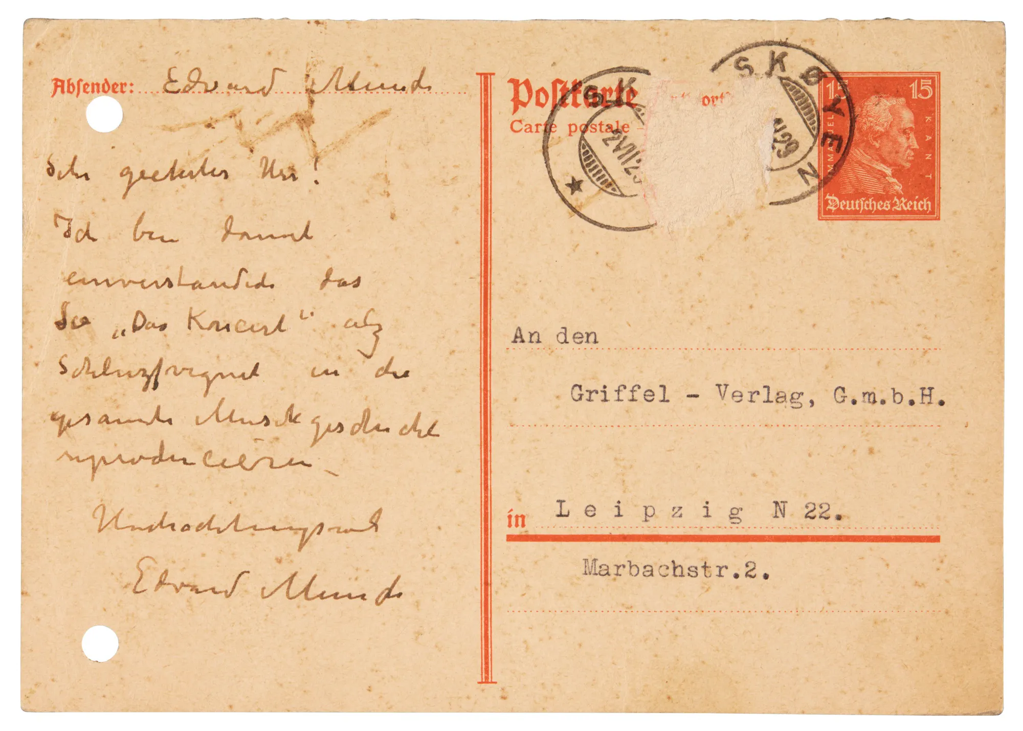 Autograph letter signed (