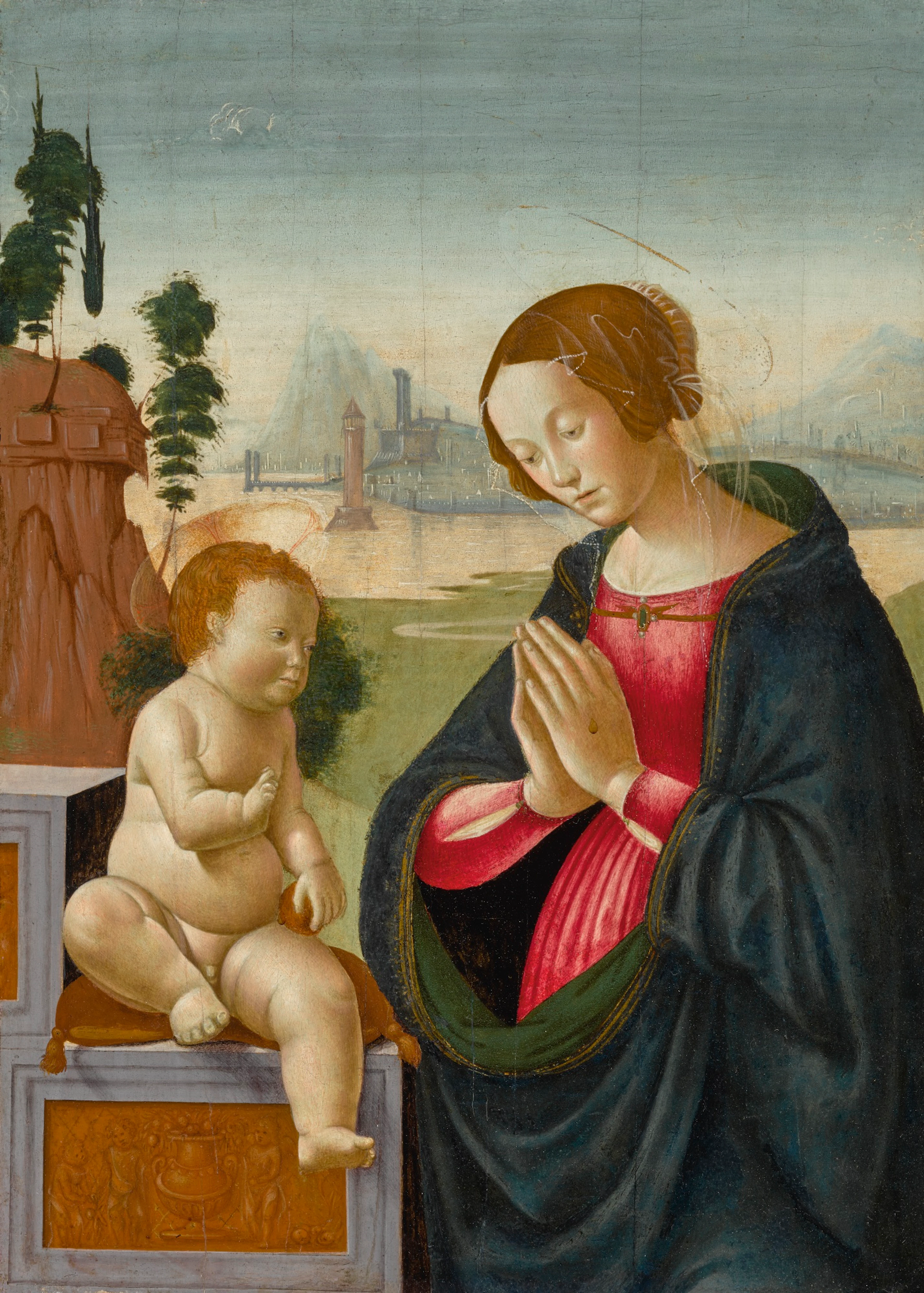 Madonna adoring the Infant Christ