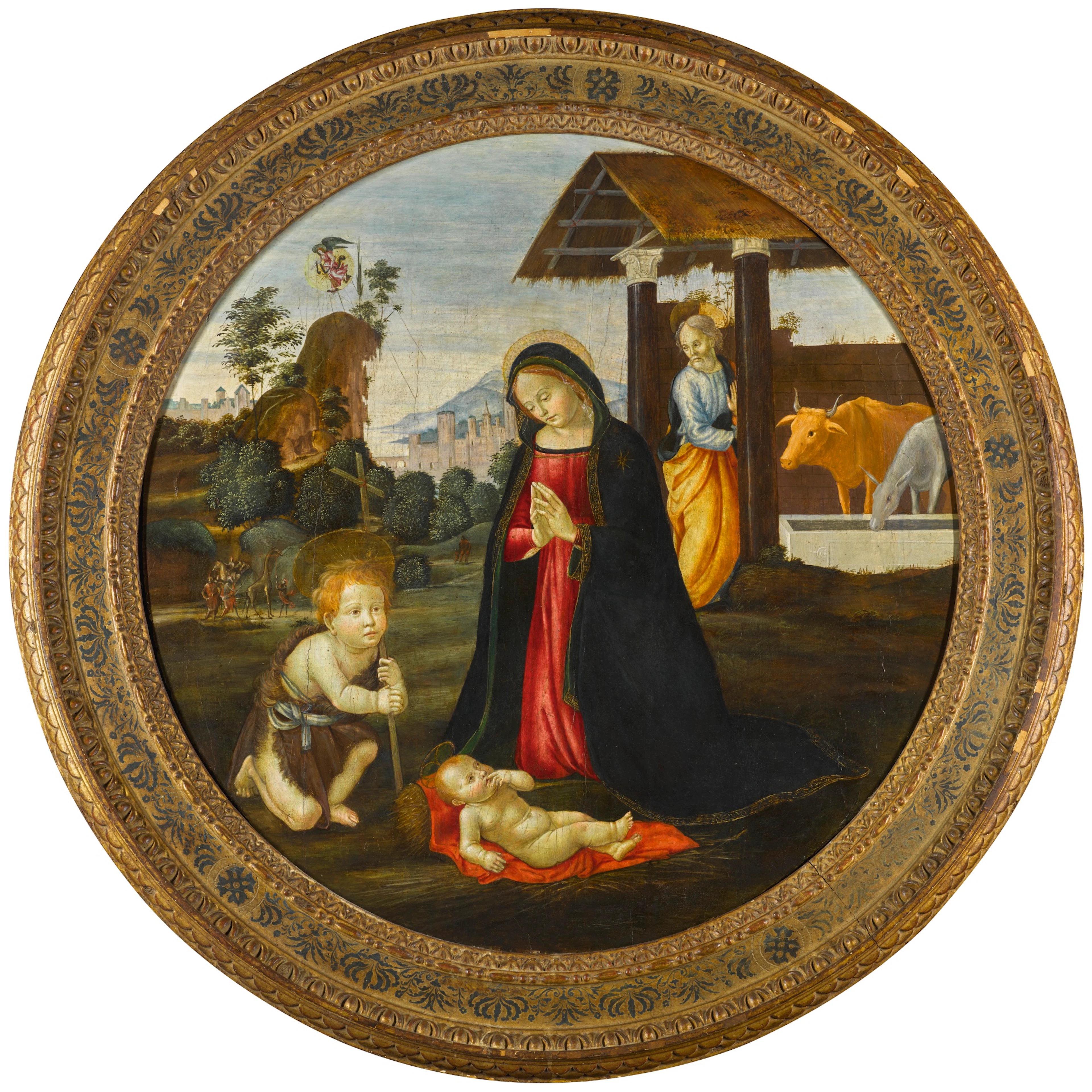 The Madonna and infant Saint John the Baptist adoring the Christ Child