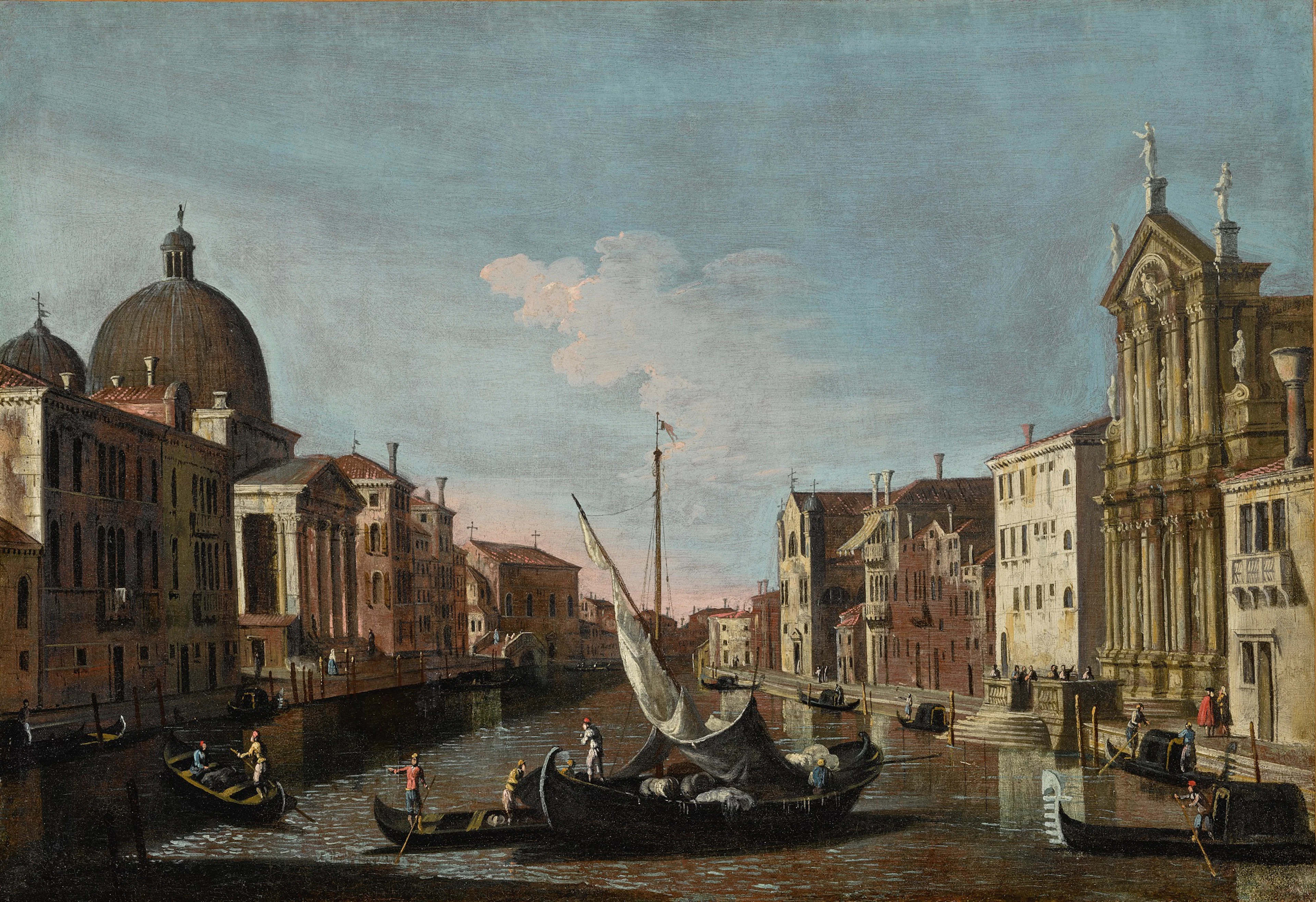 Venice, a view of the Grand Canal with San Simeone Piccolo