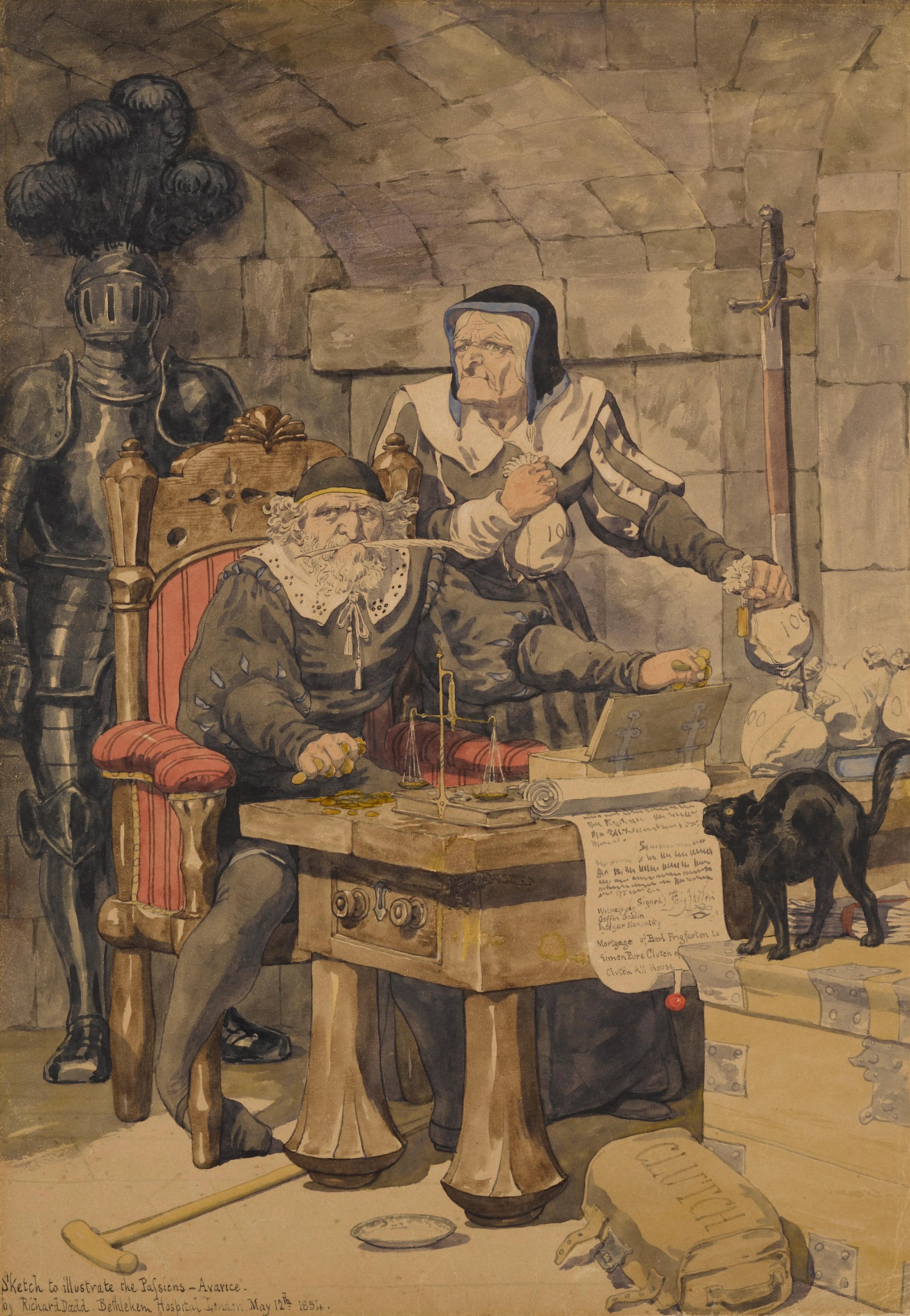 Sketch to Illustrate the Passions - Avarice