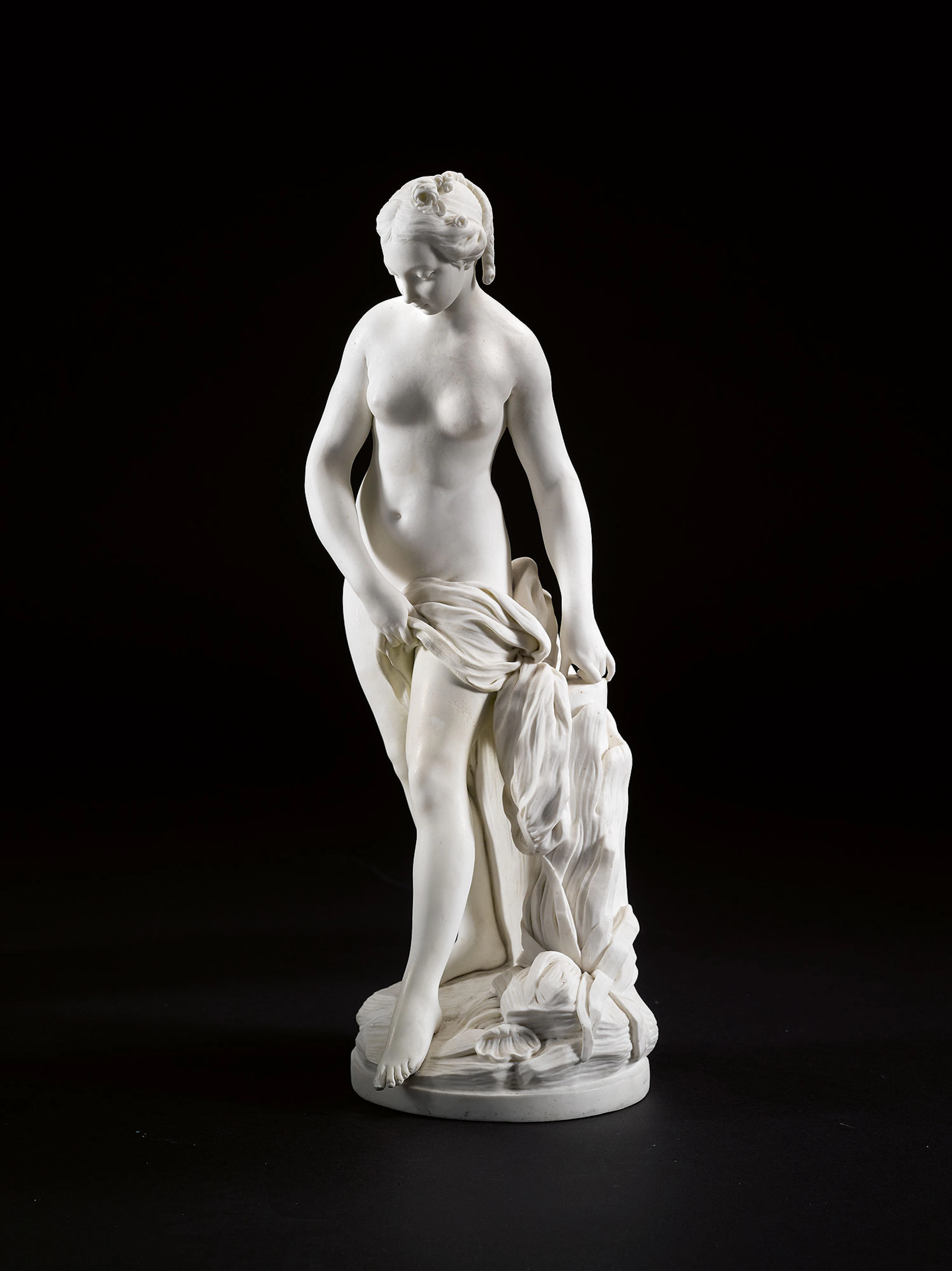 A sèvres biscuit figure of 'la baigneuse' circa 1775