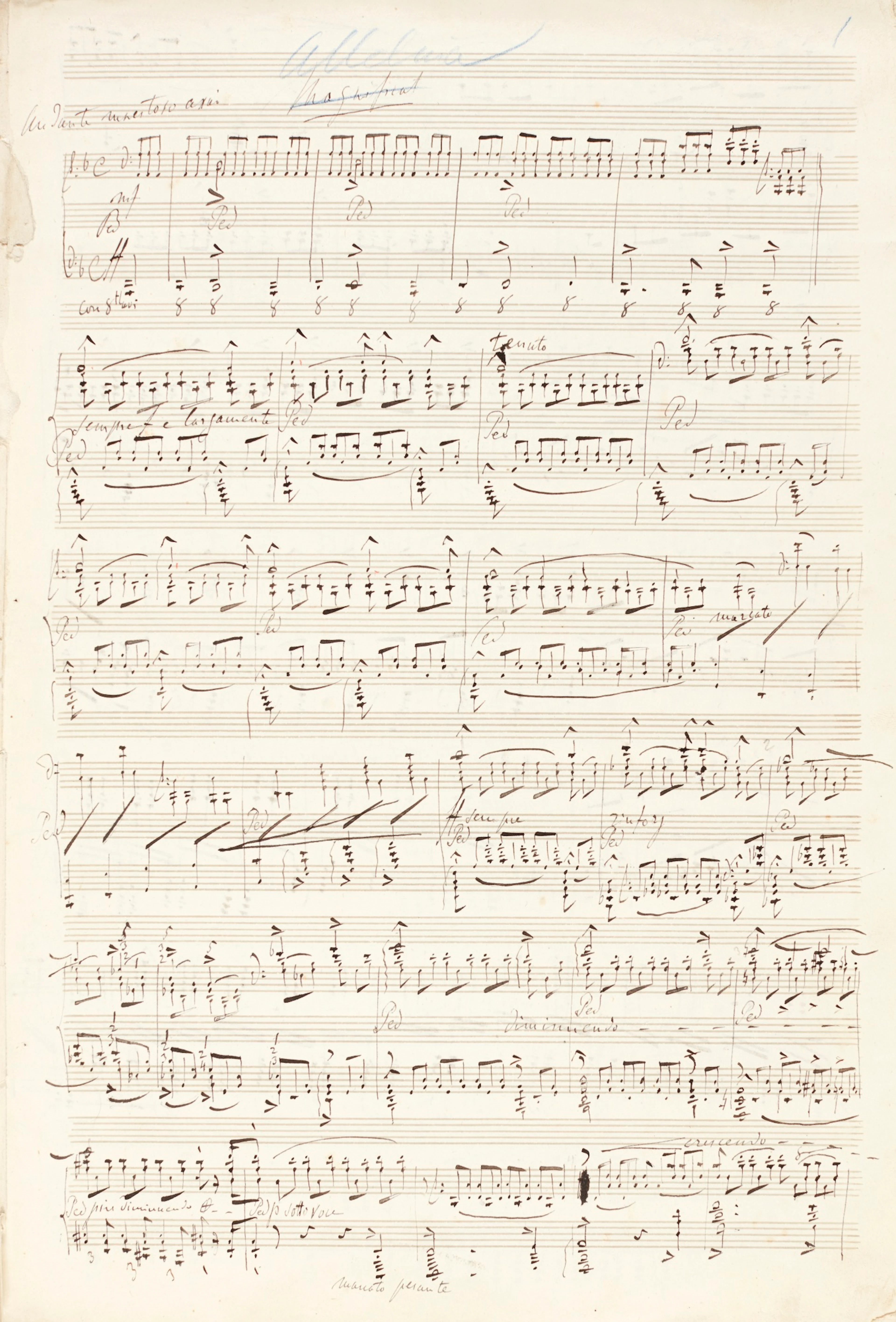 Three autograph manuscripts, one signed ("F. Liszt")