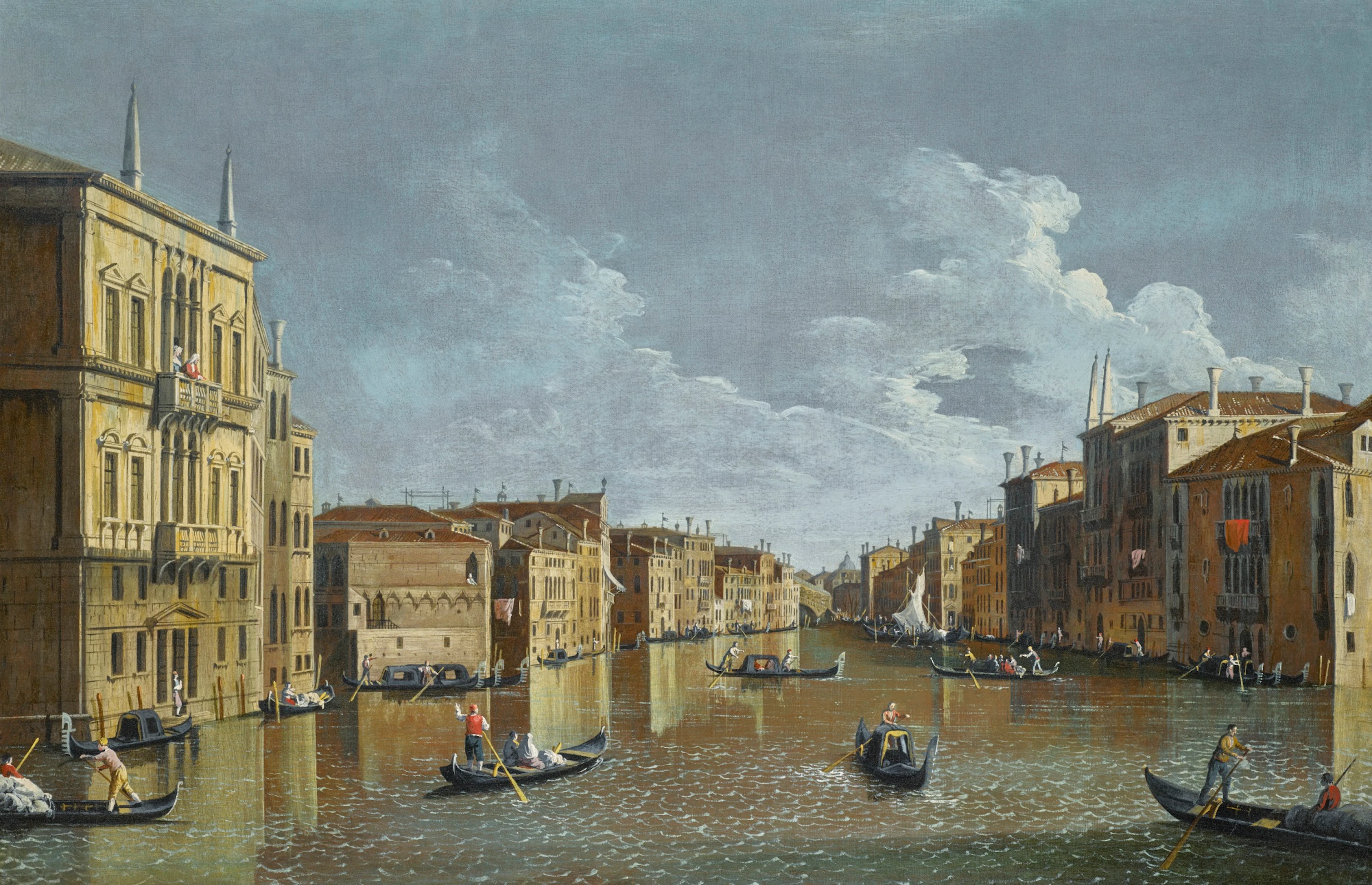 Venice, a view of the Grand Canal from Palazzo Balbi