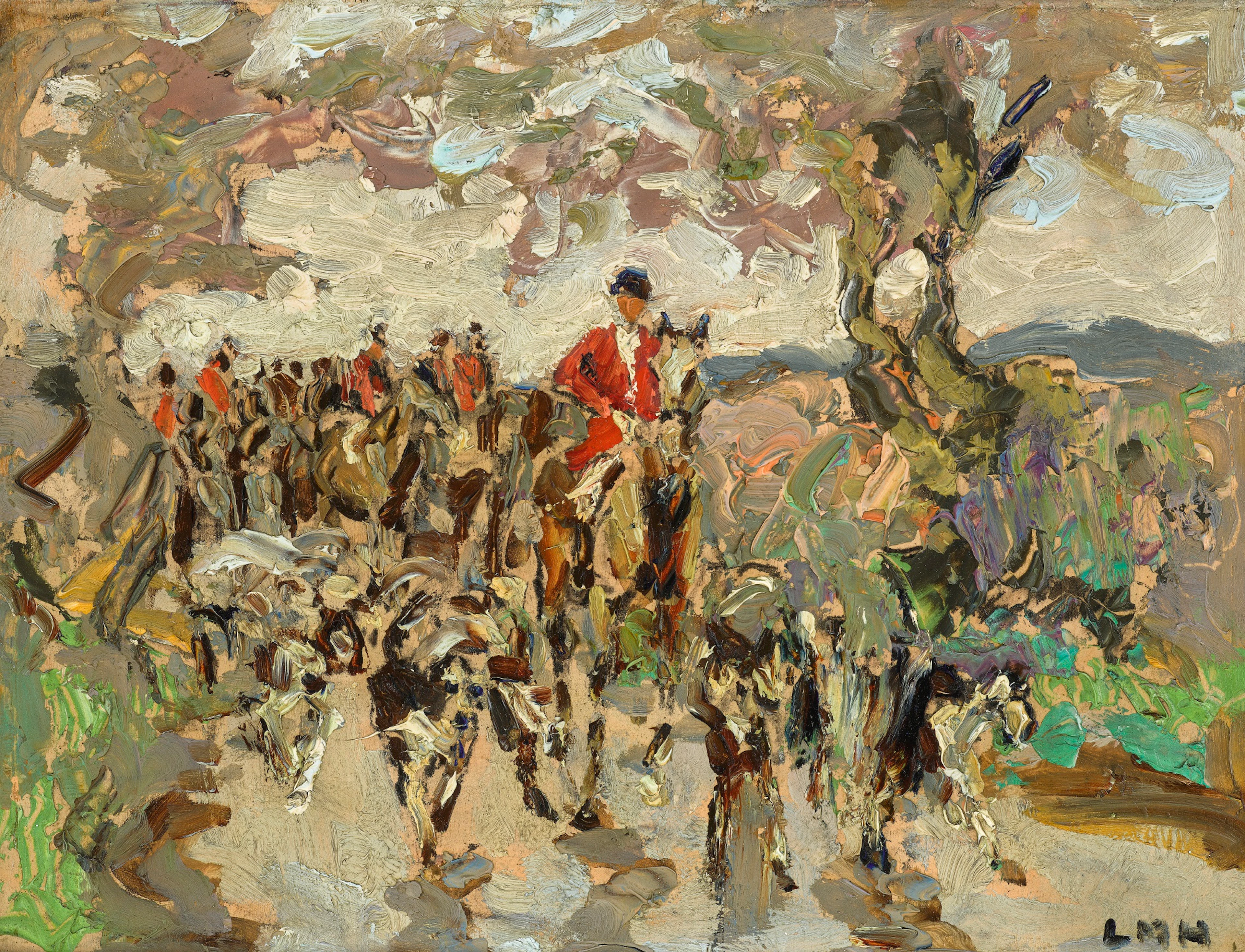 Leading the Hunt - Carton House; Venice (verso)