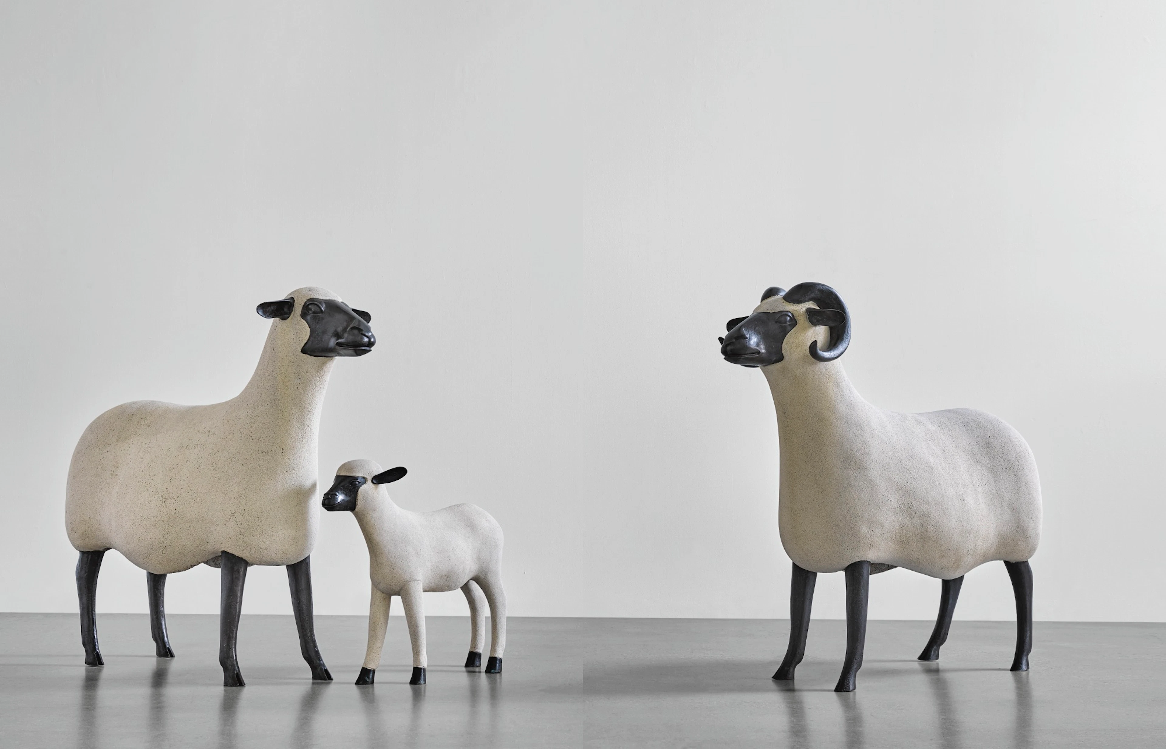 "Brebis," "Bélier," and "Agneau" from the "Nouveaux Moutons" Series