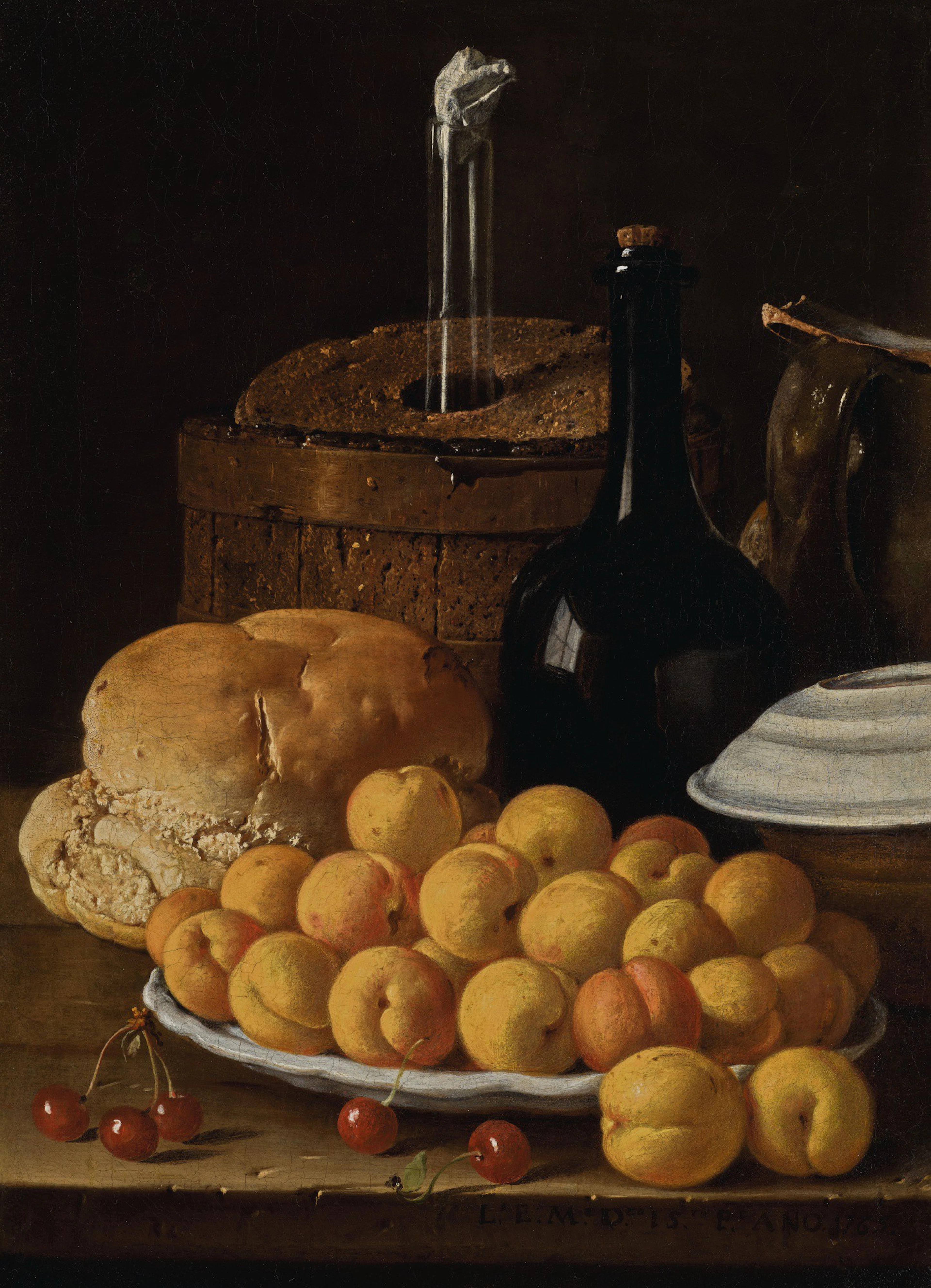 LUIS MELÉNDEZ | Still life with a plate of apricots