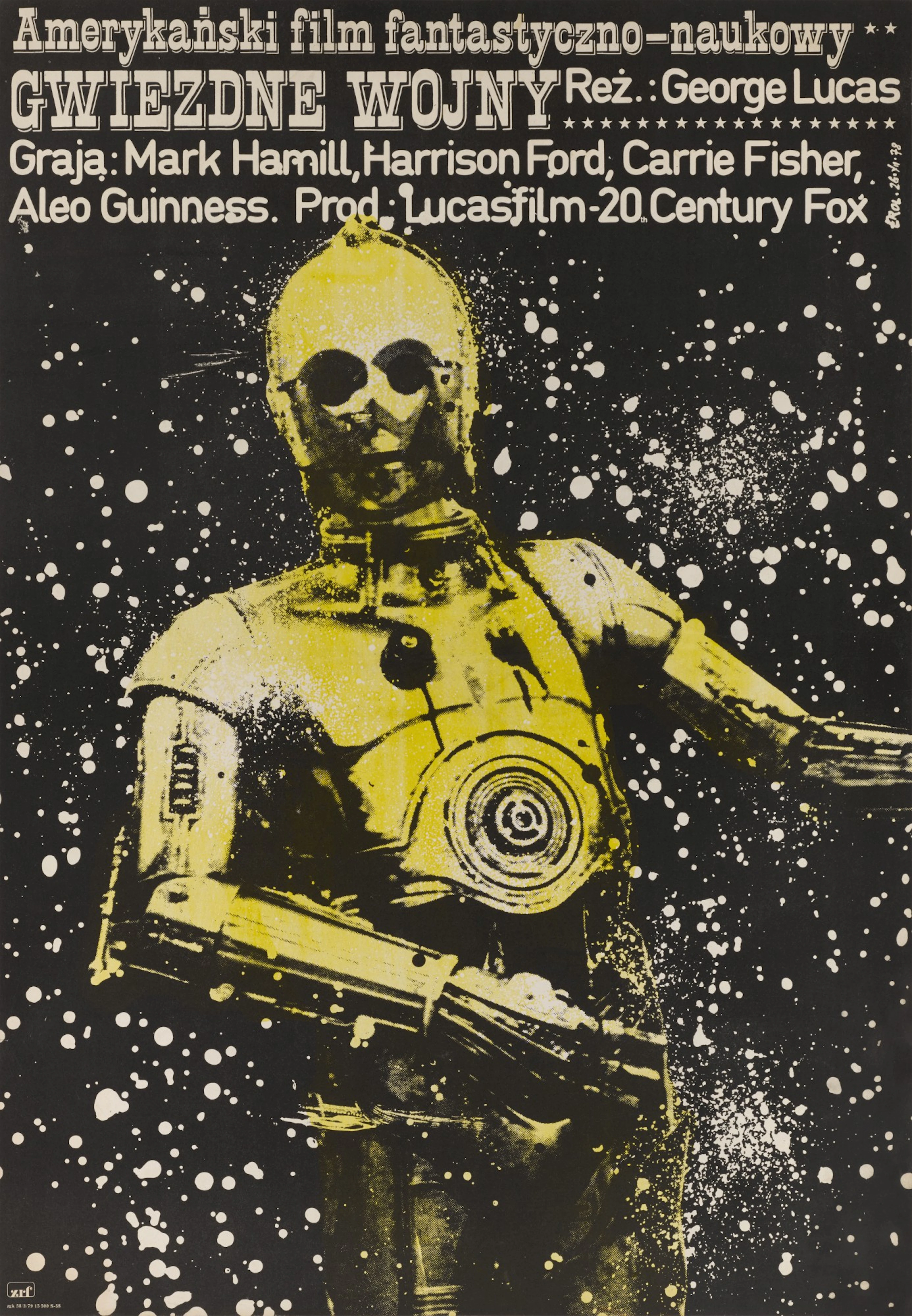 Star wars/gwiezdne wojny, first polish release poster, jakub erol, 1979