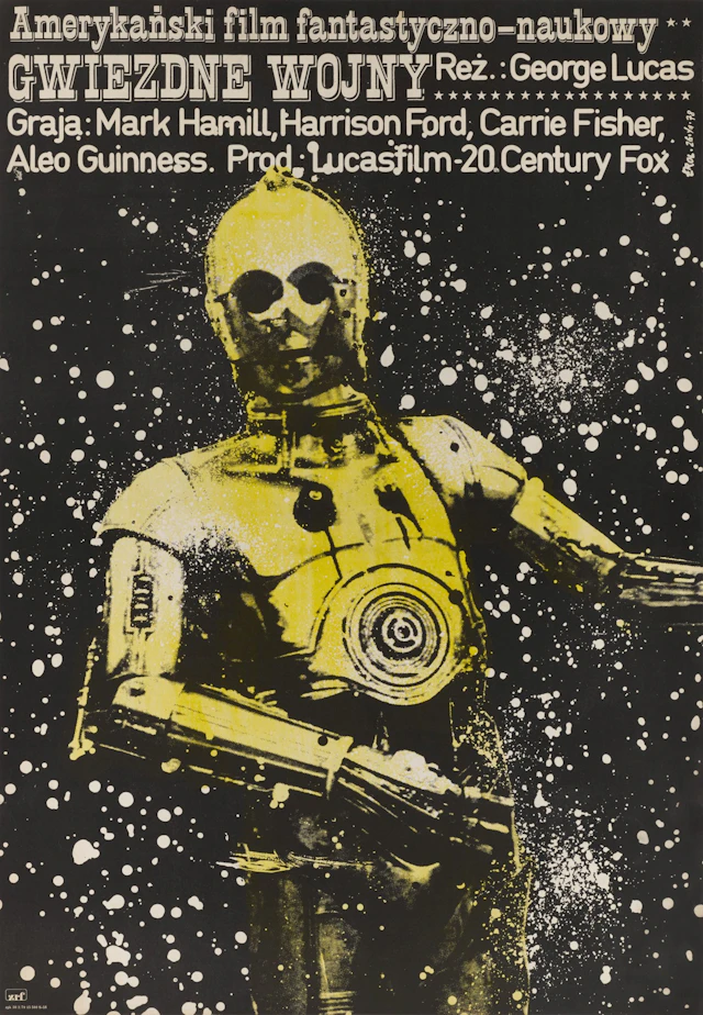 Star wars/gwiezdne wojny, first polish release poster, jakub erol, 1979